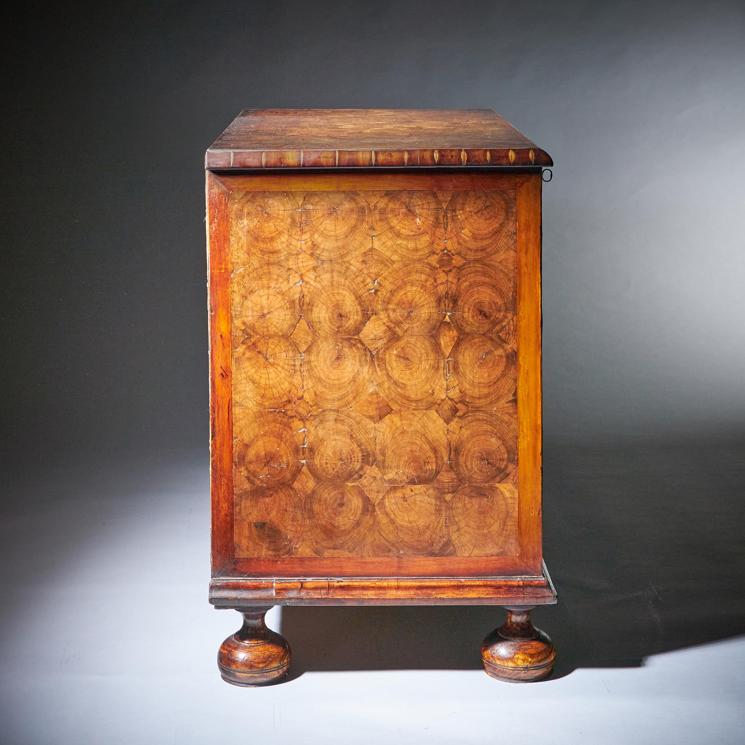 A Fine William and Mary Olive Oyster and Laburnum Chest, Circa 1680-1700 14