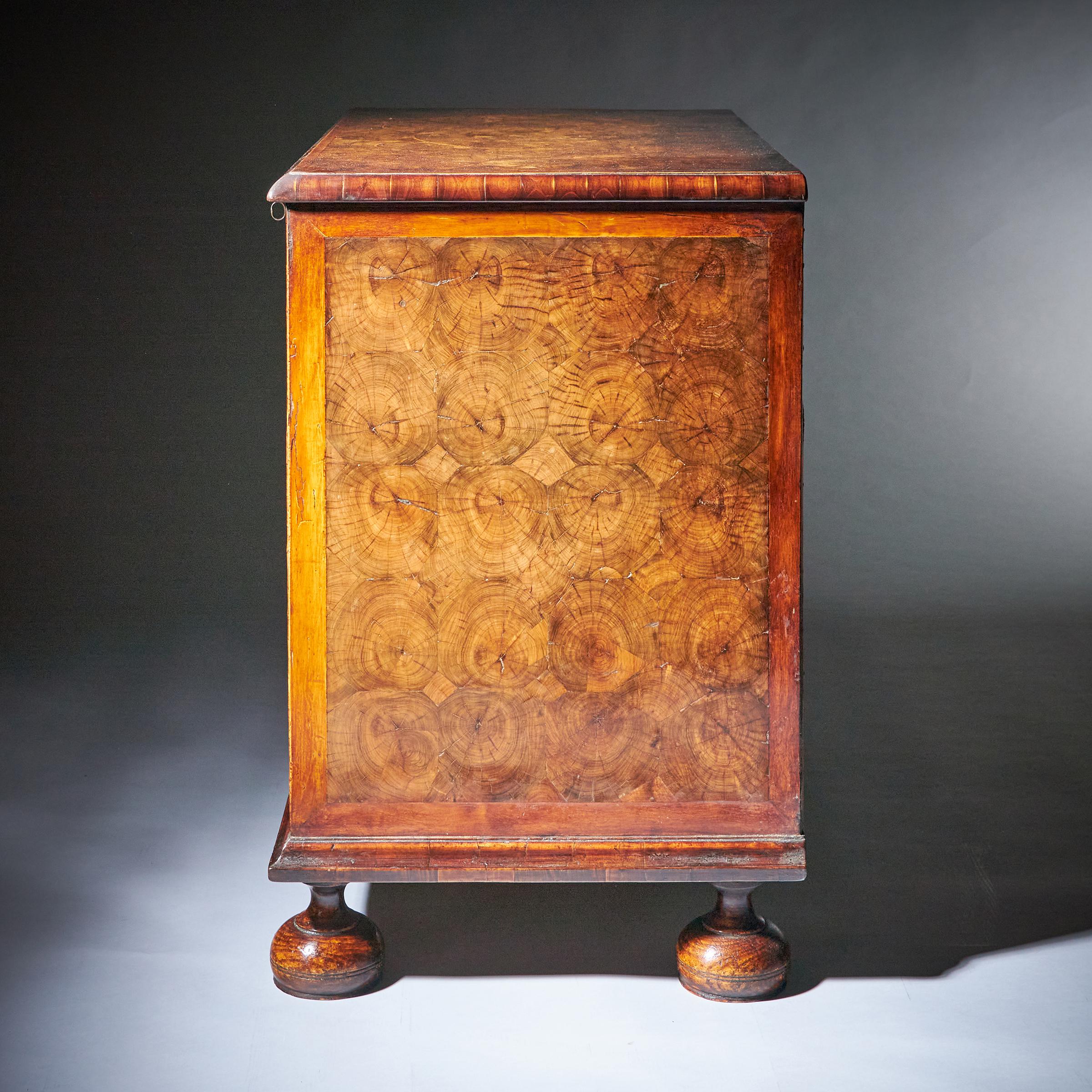 A Fine William and Mary Olive Oyster and Laburnum Chest, Circa 1680-1700 4