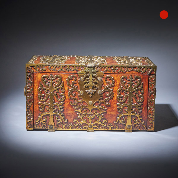 Important 17th Century Charles II Burr Walnut Coffre Fort Strong Box, Circa 1675