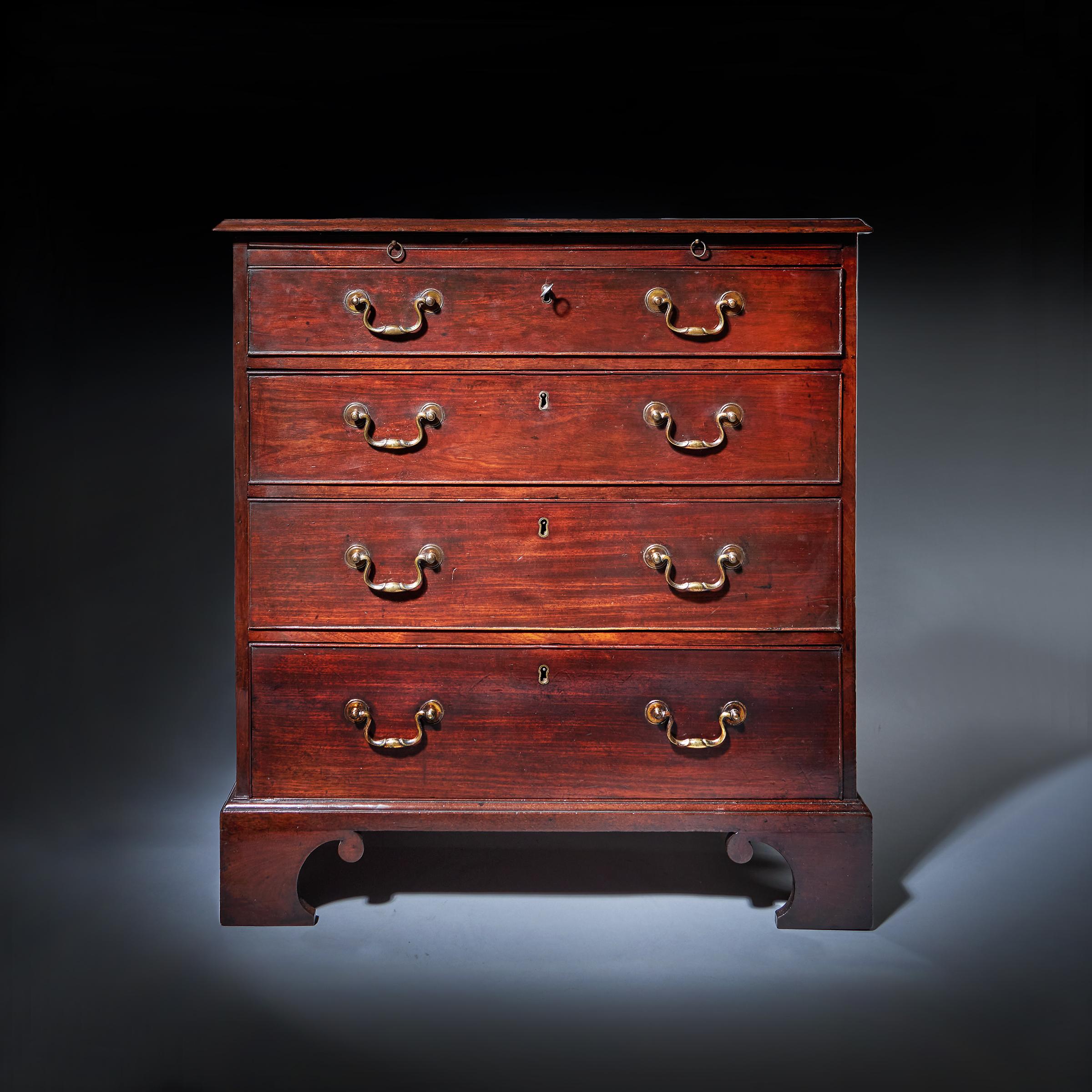 18th Century George III Mahogany Bachelors Chest by Philip Bell, London 1