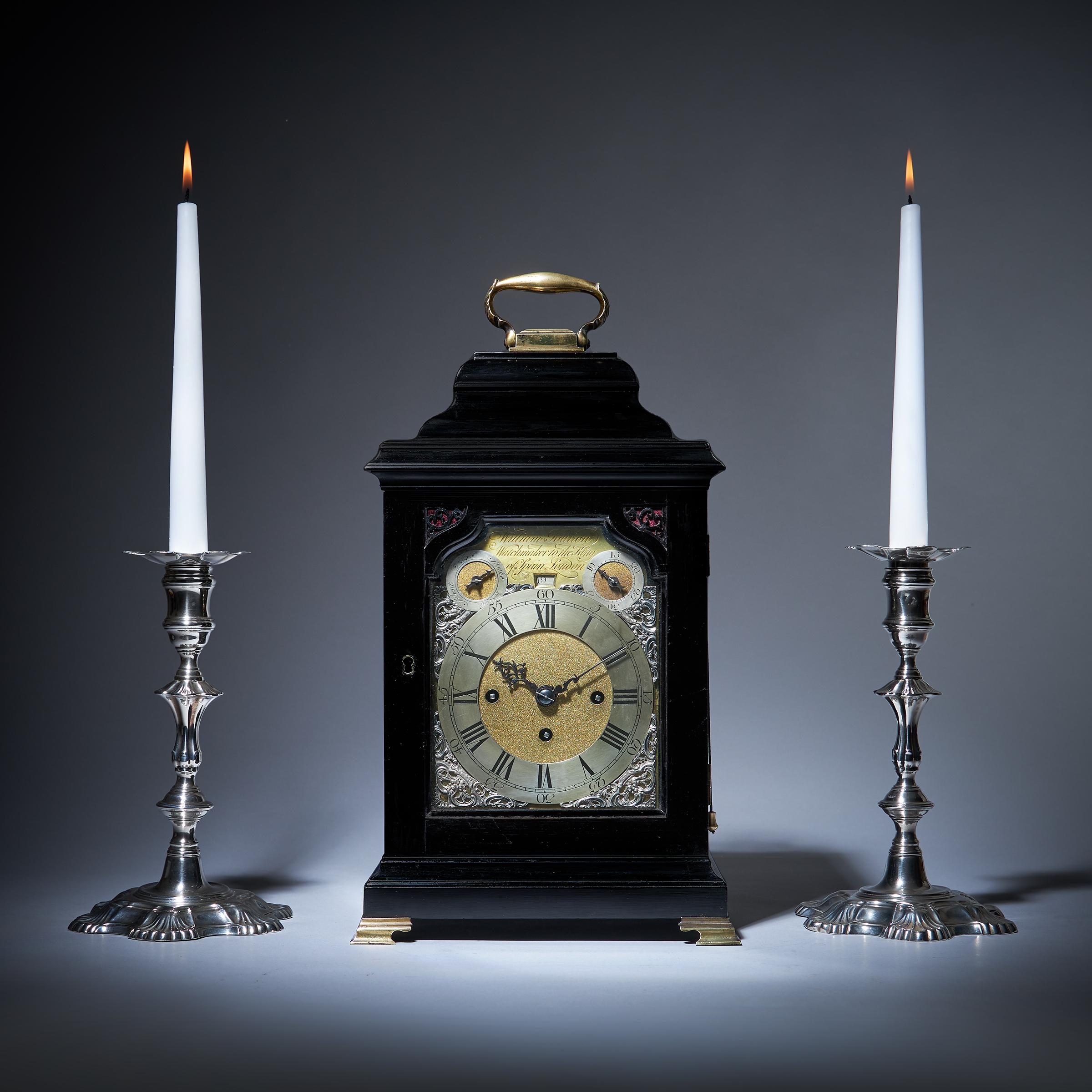 Rare 18th-Century Grande Sonnerie Striking table Clock by William Poulton 15