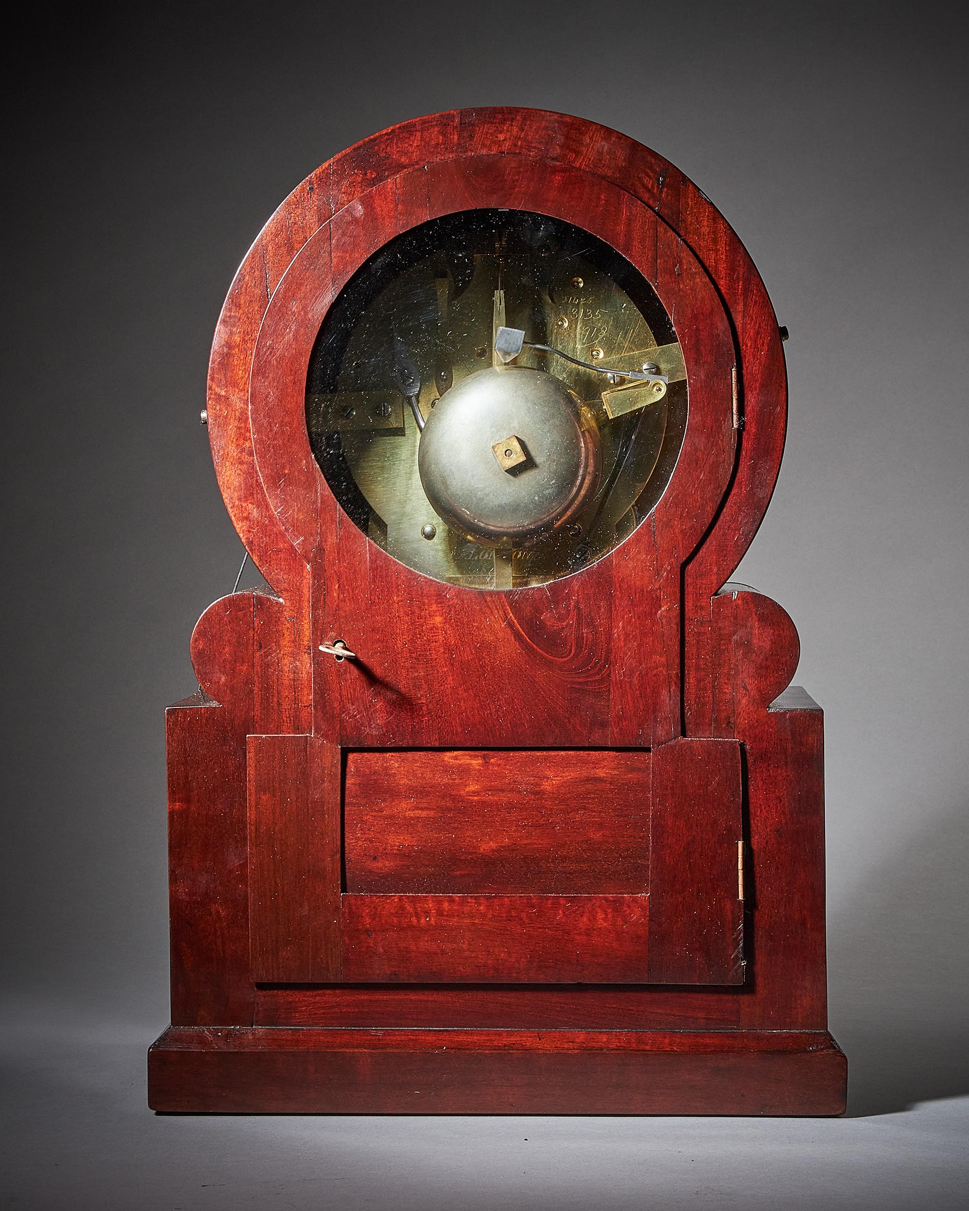 William IV:Early Victorian Table Clock by Widenham-3
