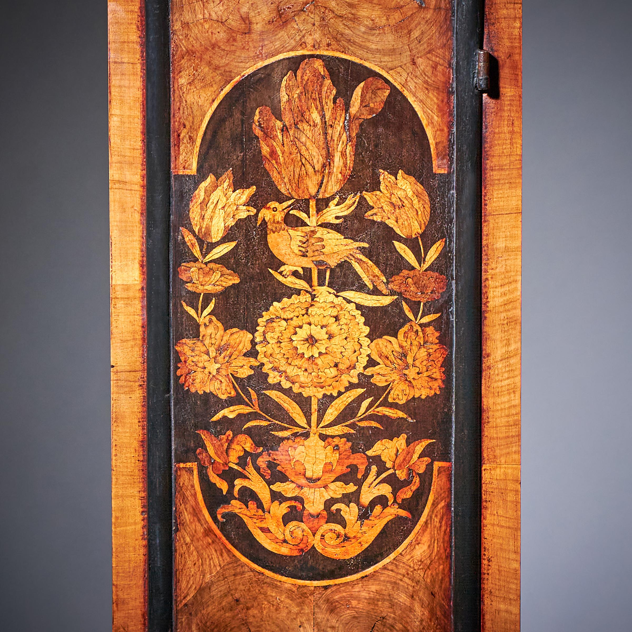 17th Century William and Mary Marquetry Longcase Clock, Signed Apply 11