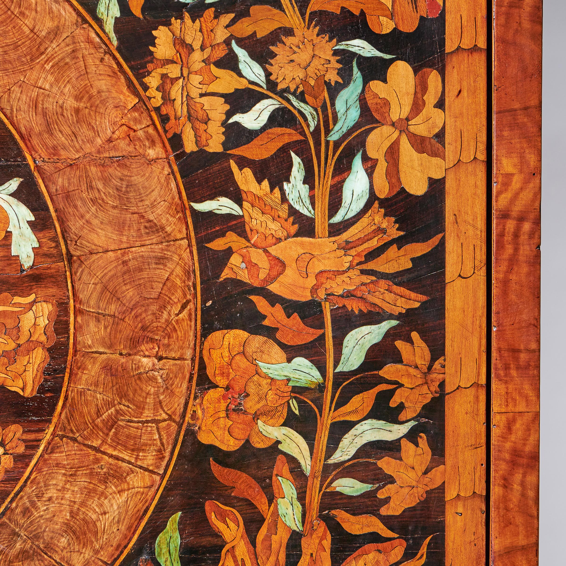 17th Century William and Mary Olive Oyster Marquetry Escritoire, Circa 1680 - Reserved 17