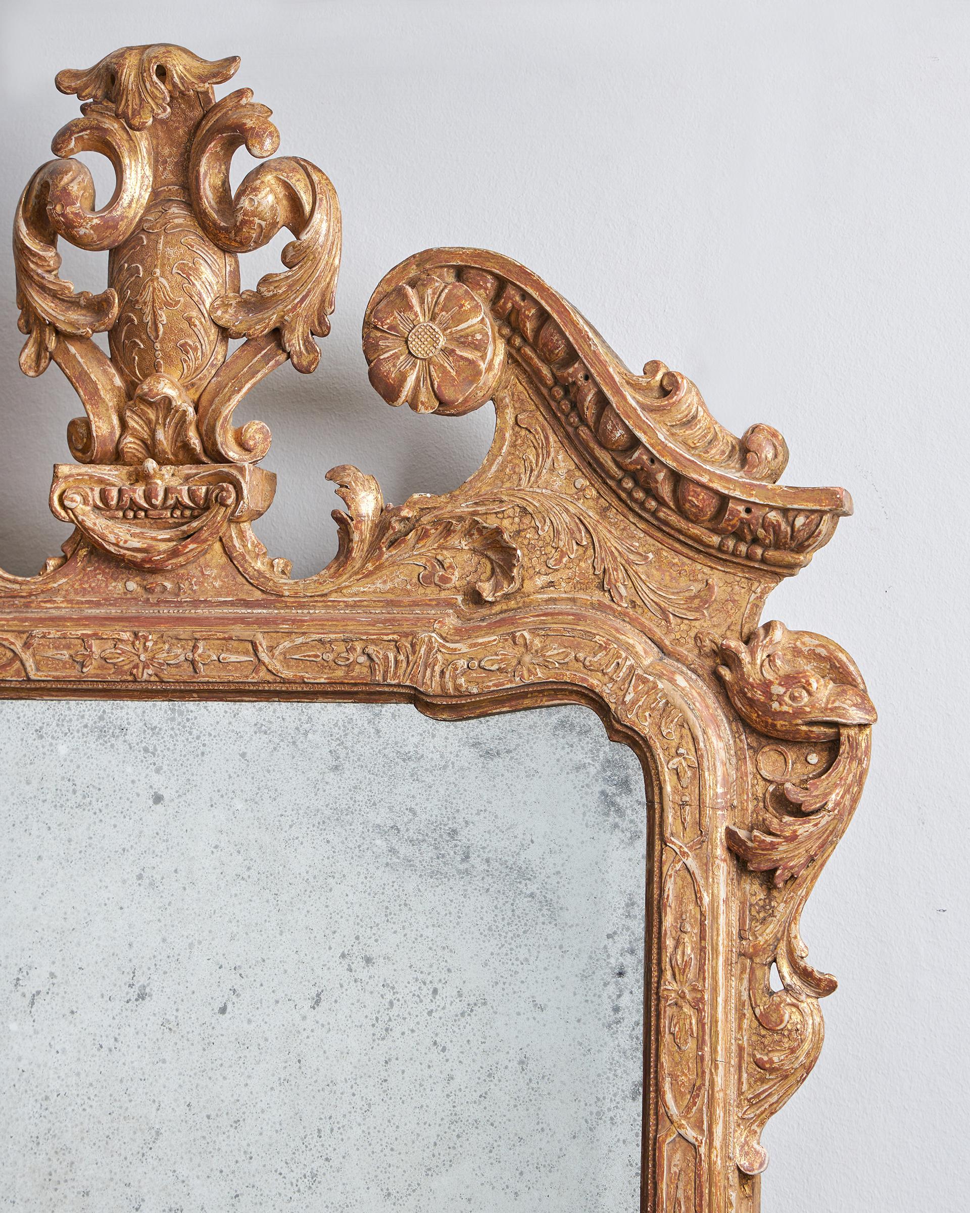 An Important 18th Century George I Gilt Gesso Mirror, C 1725 9