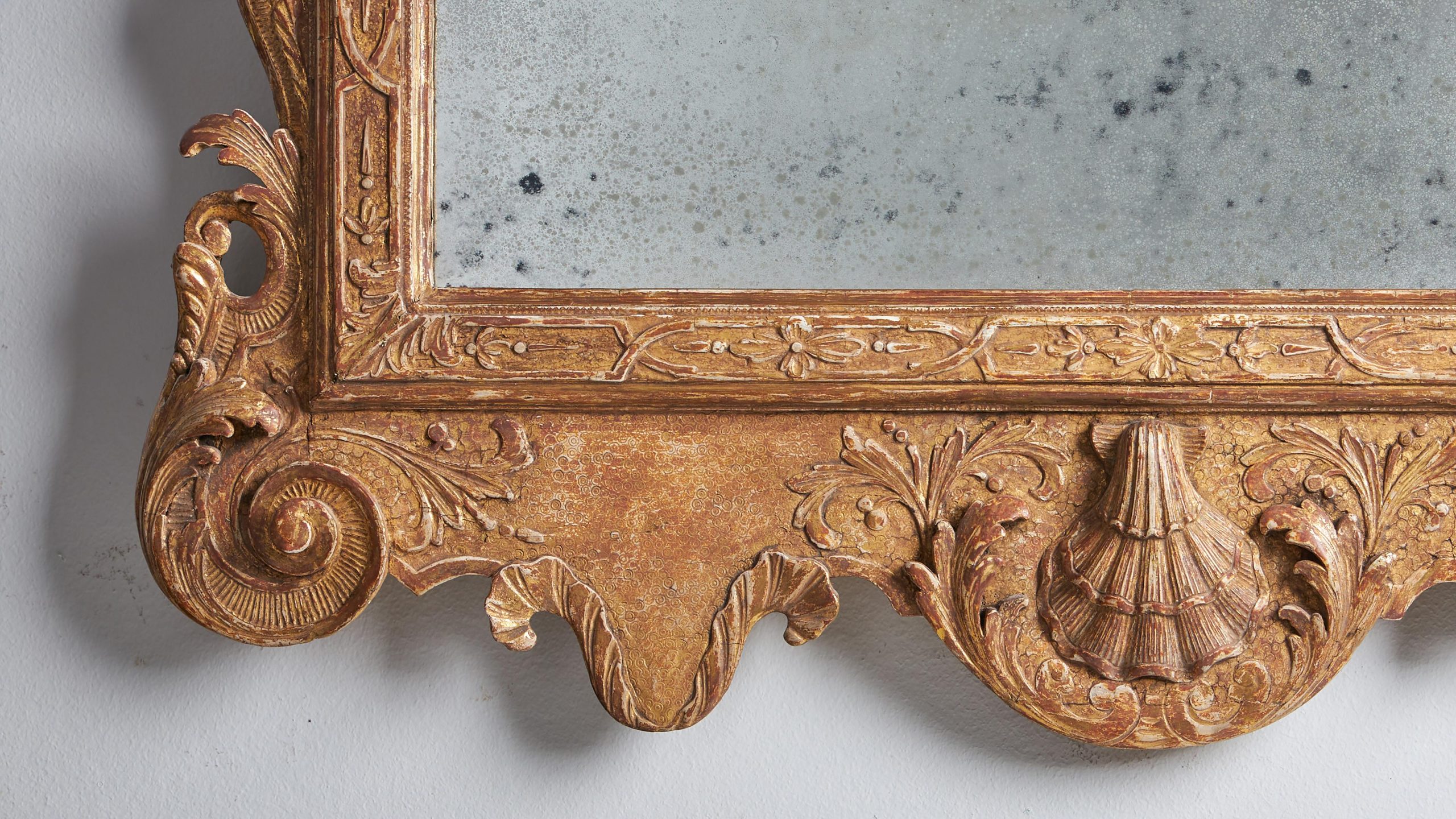 An Important 18th Century George I Gilt Gesso Mirror, C 1725 12