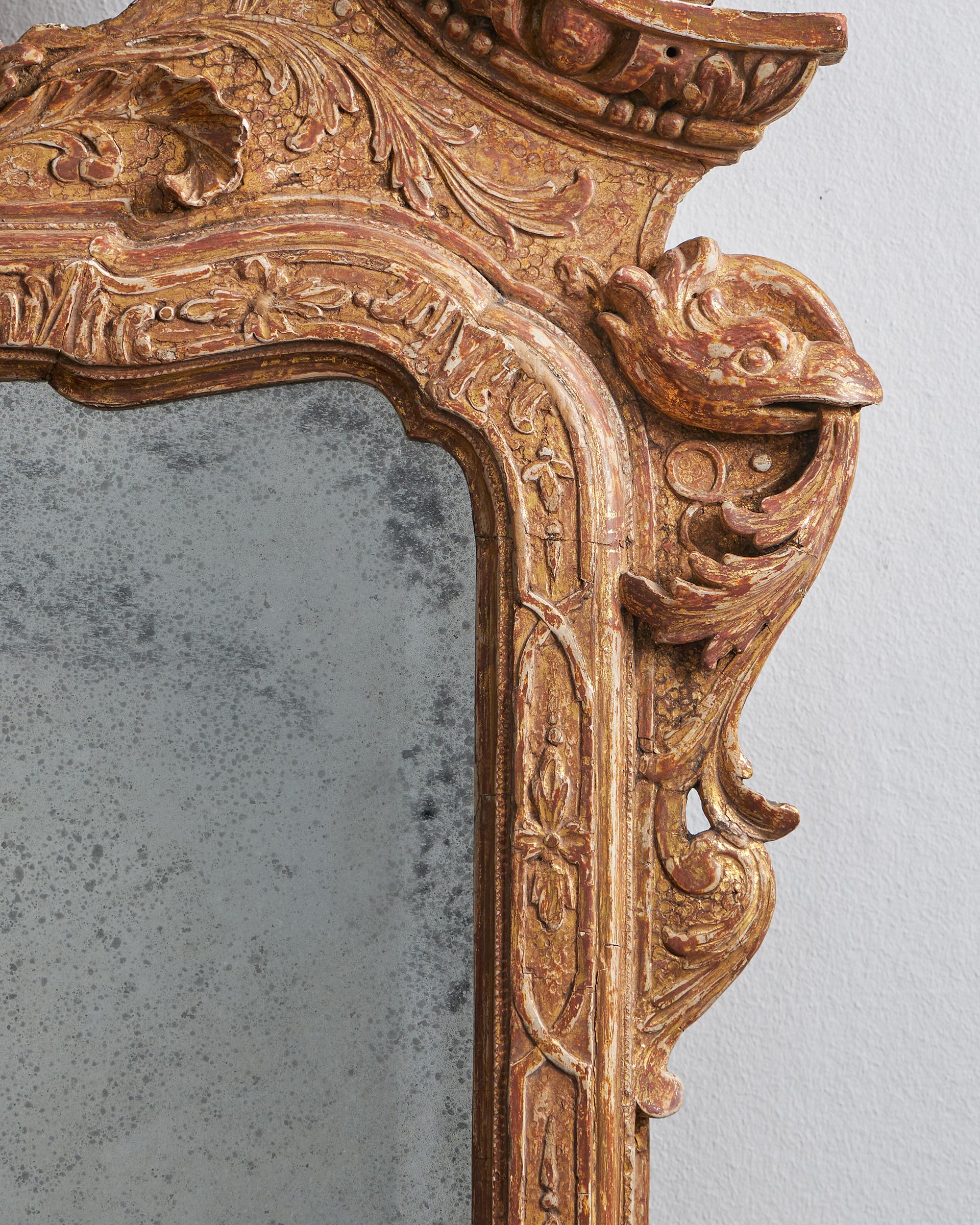An Important 18th Century George I Gilt Gesso Mirror C 1725-6