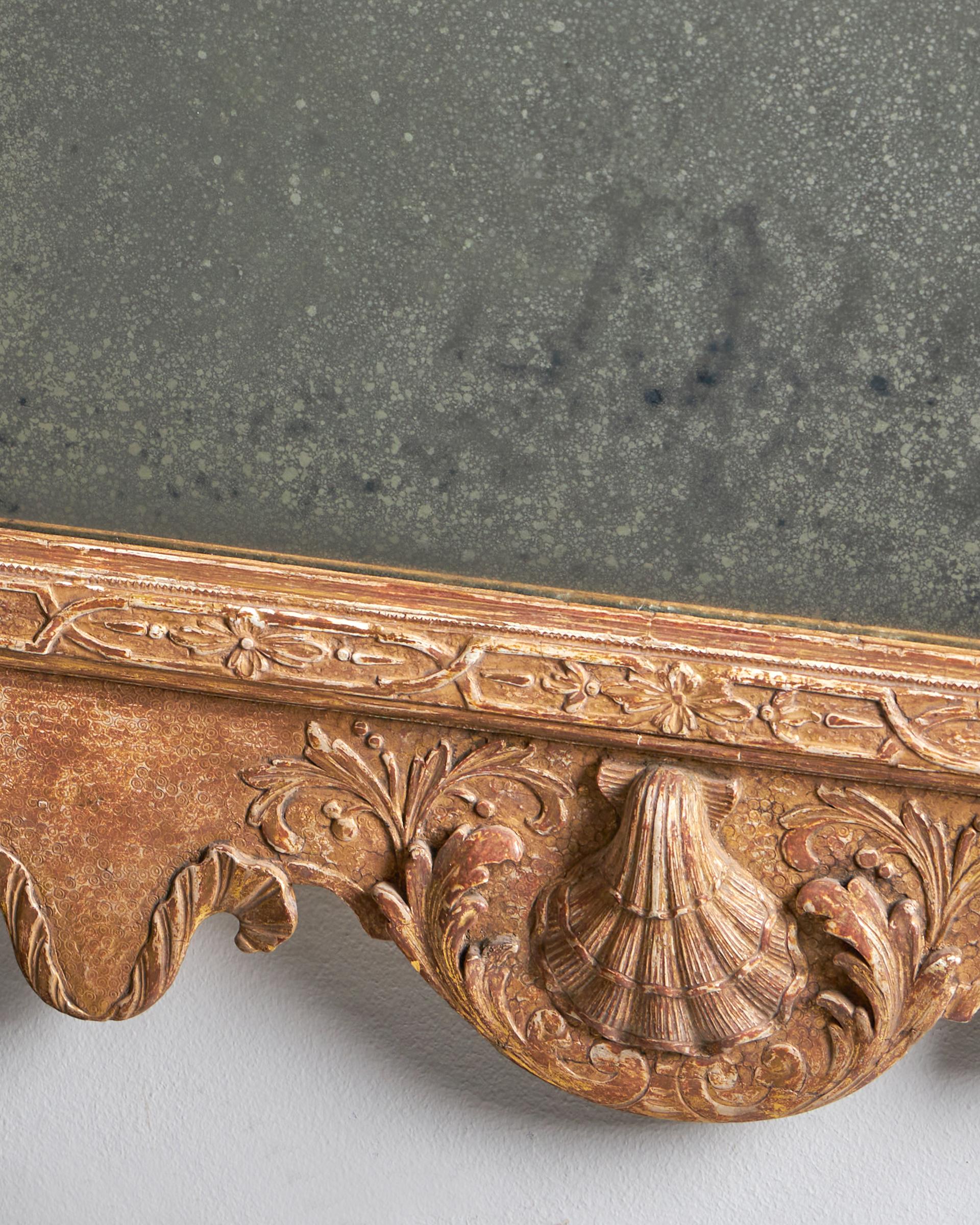 An Important 18th Century George I Gilt Gesso Mirror, C 1725 7