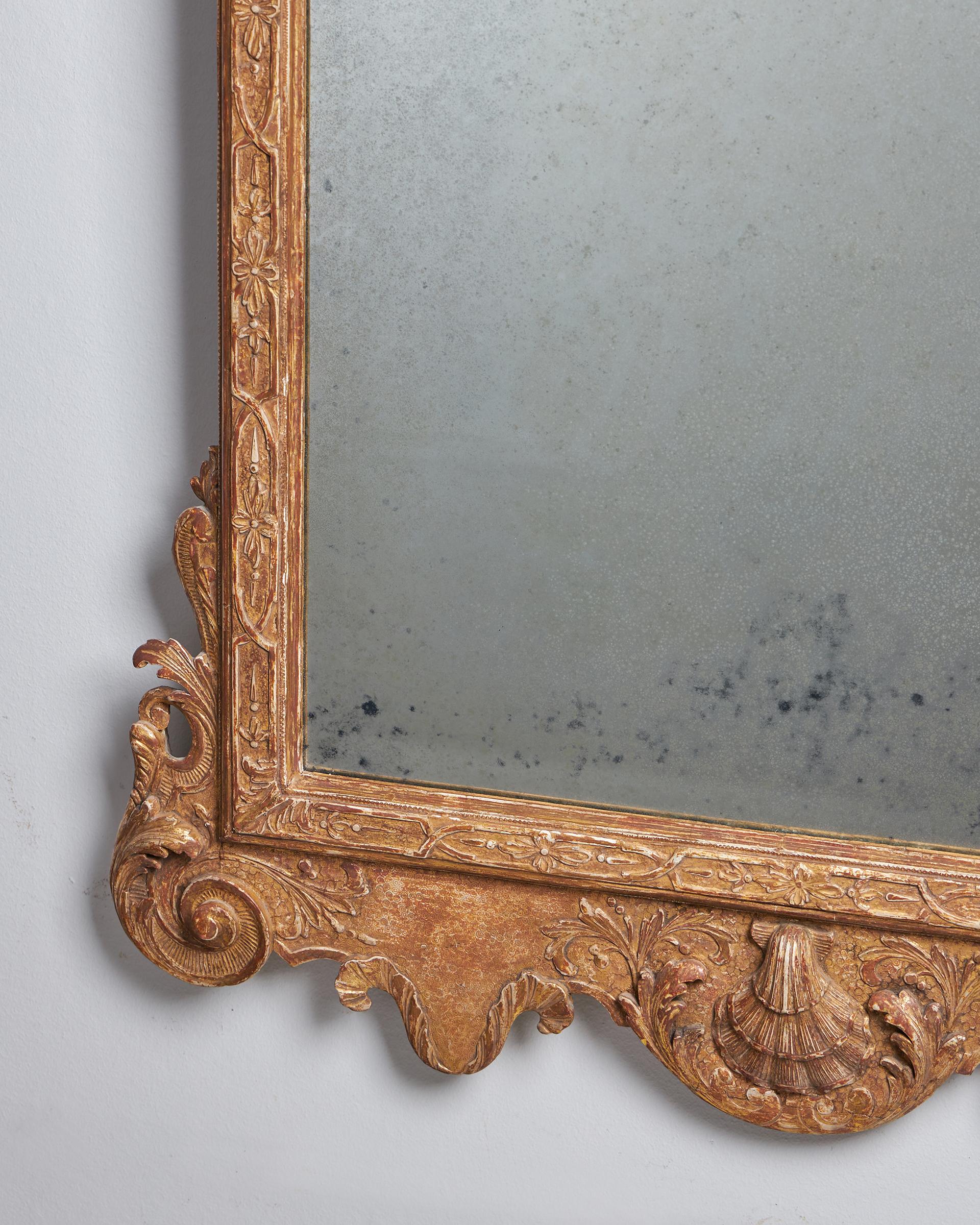 An Important 18th Century George I Gilt Gesso Mirror C 1725-9