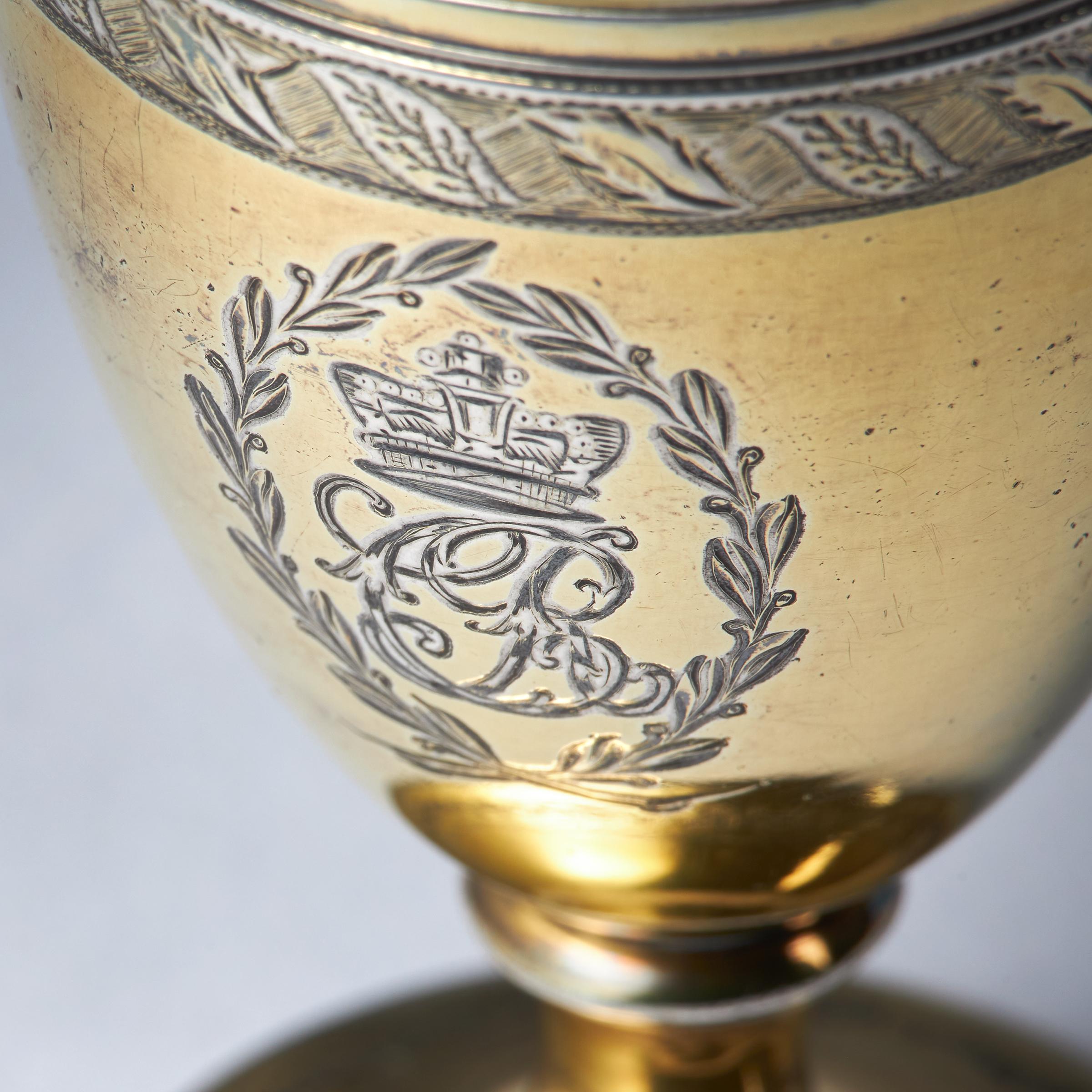 George III Silver-Gilt Pepper Pot with the Royal Cypher of Queen Charlotte, 1798 10