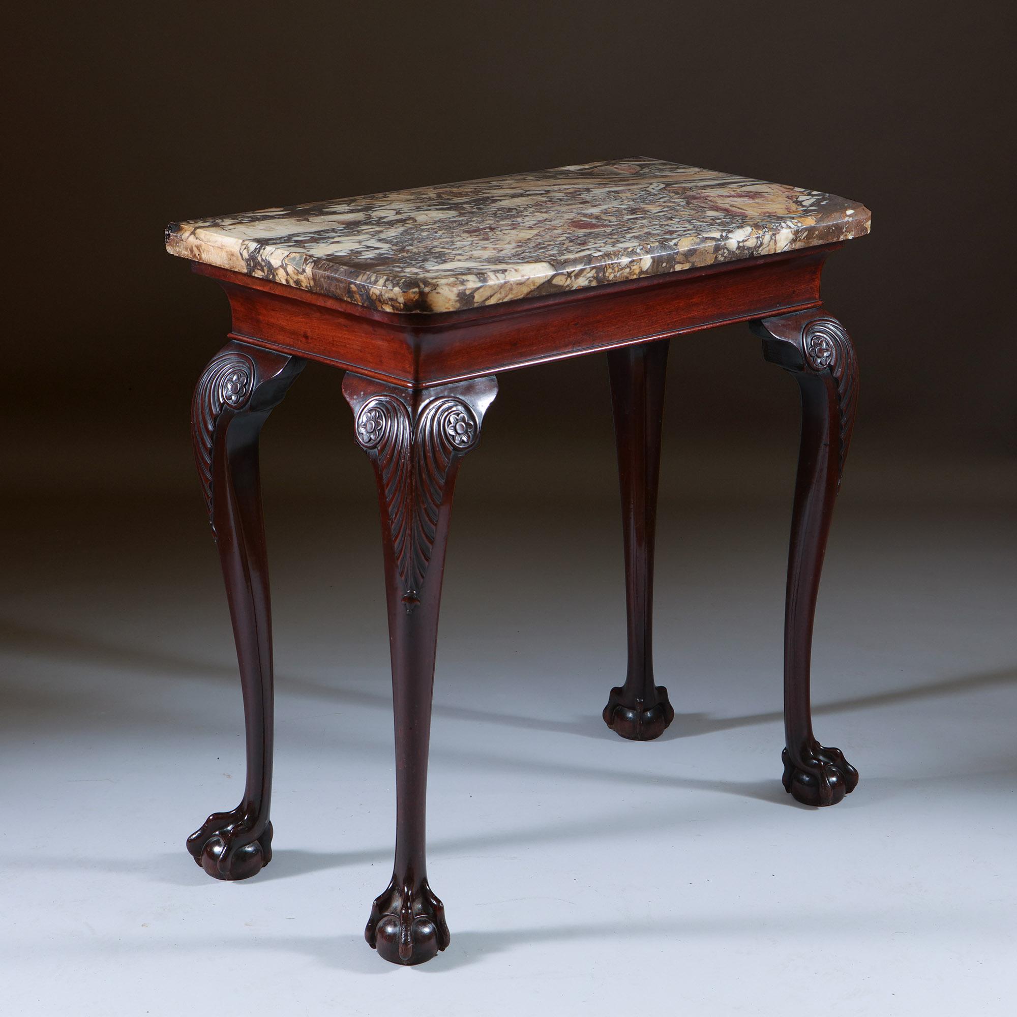 A Fine 18th Century George II Mahogany Marble Topped Console Table, Ireland 3