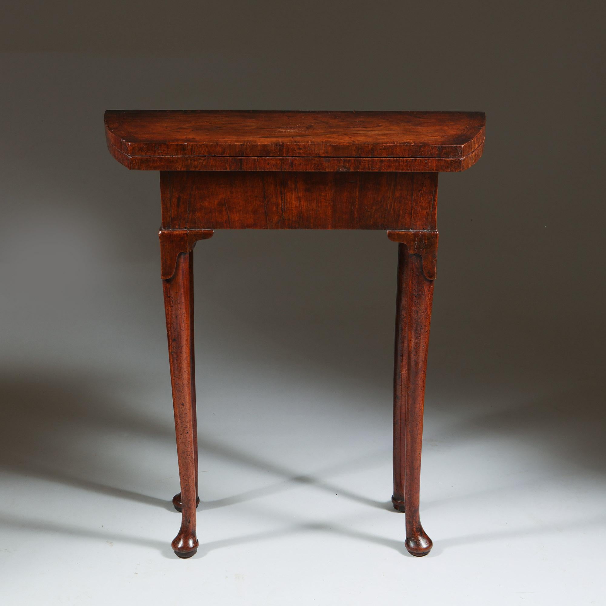 A Unique Early 18th Century Diminutive George I Figured Walnut Bachelors Table-1