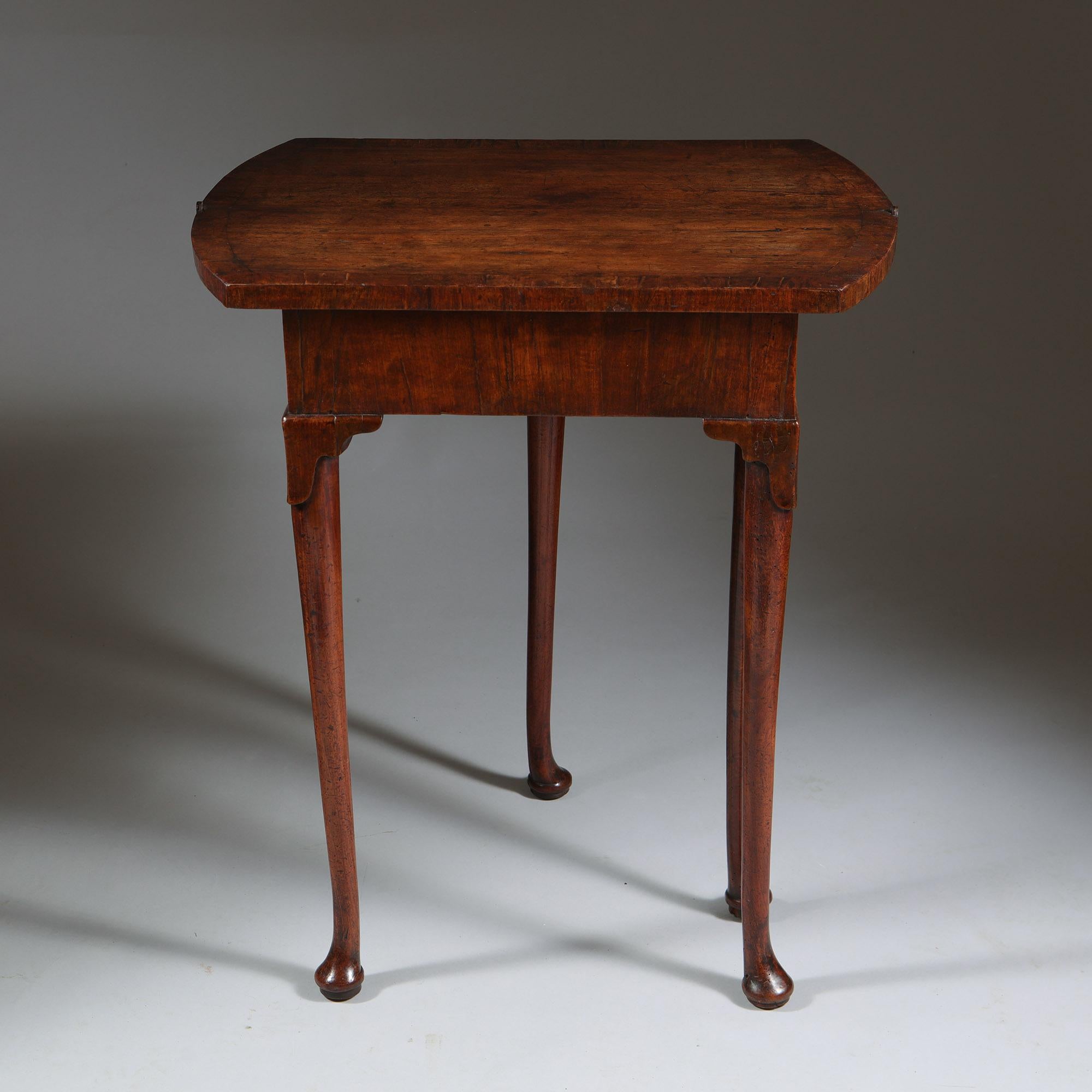A Unique Early 18th Century Diminutive George I Figured Walnut Bachelors Table 2