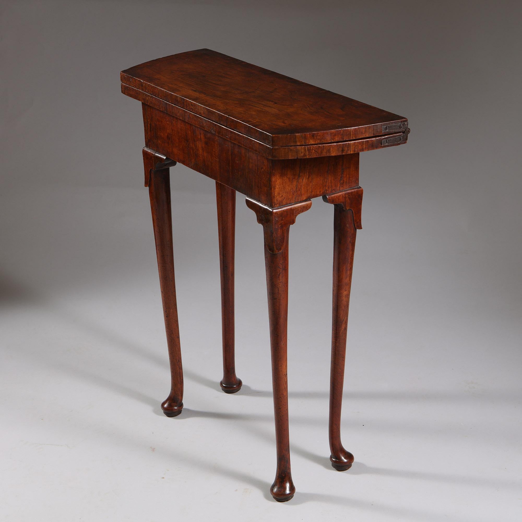A Unique Early 18th Century Diminutive George I Figured Walnut Bachelors Table-4