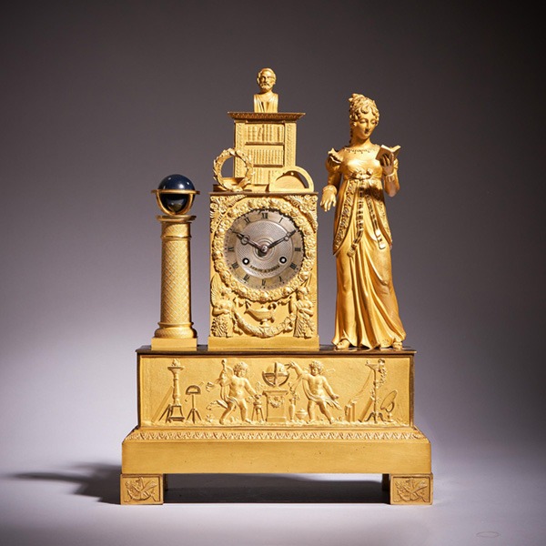 Fine 19th-century French ormolu mantel clock (pendule) by Leroy a Paris, c. 1825