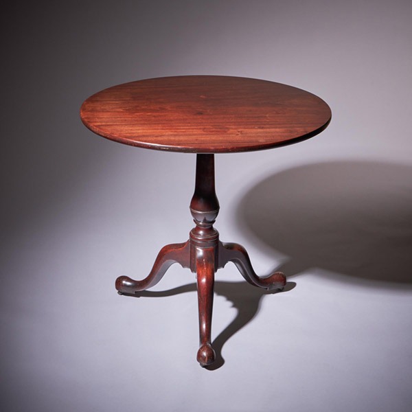 18th Century George III Mahogany Tripod Table, Circa 1770