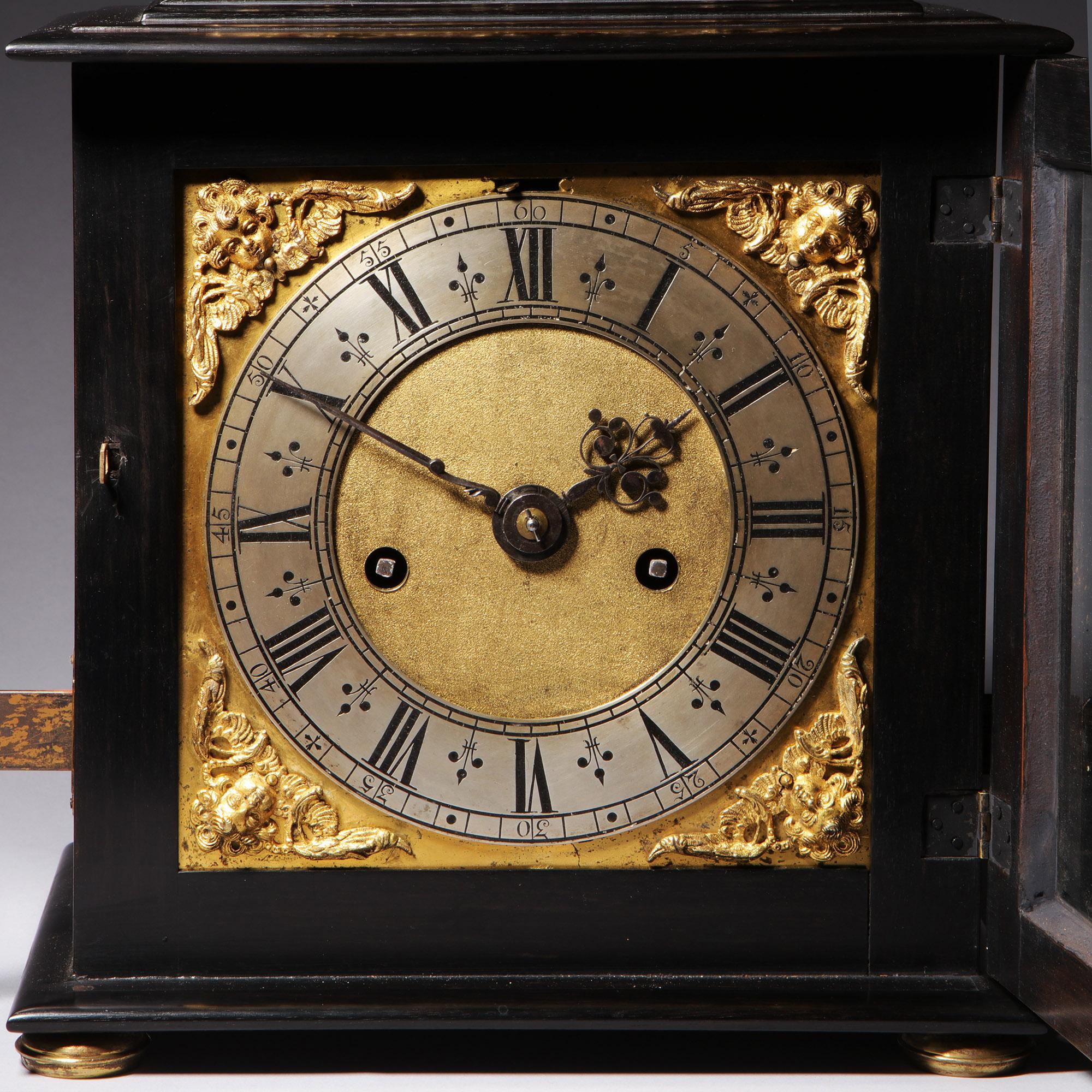 A Rare and Important Charles II 17th Century Table Clock by Henry Jones 4