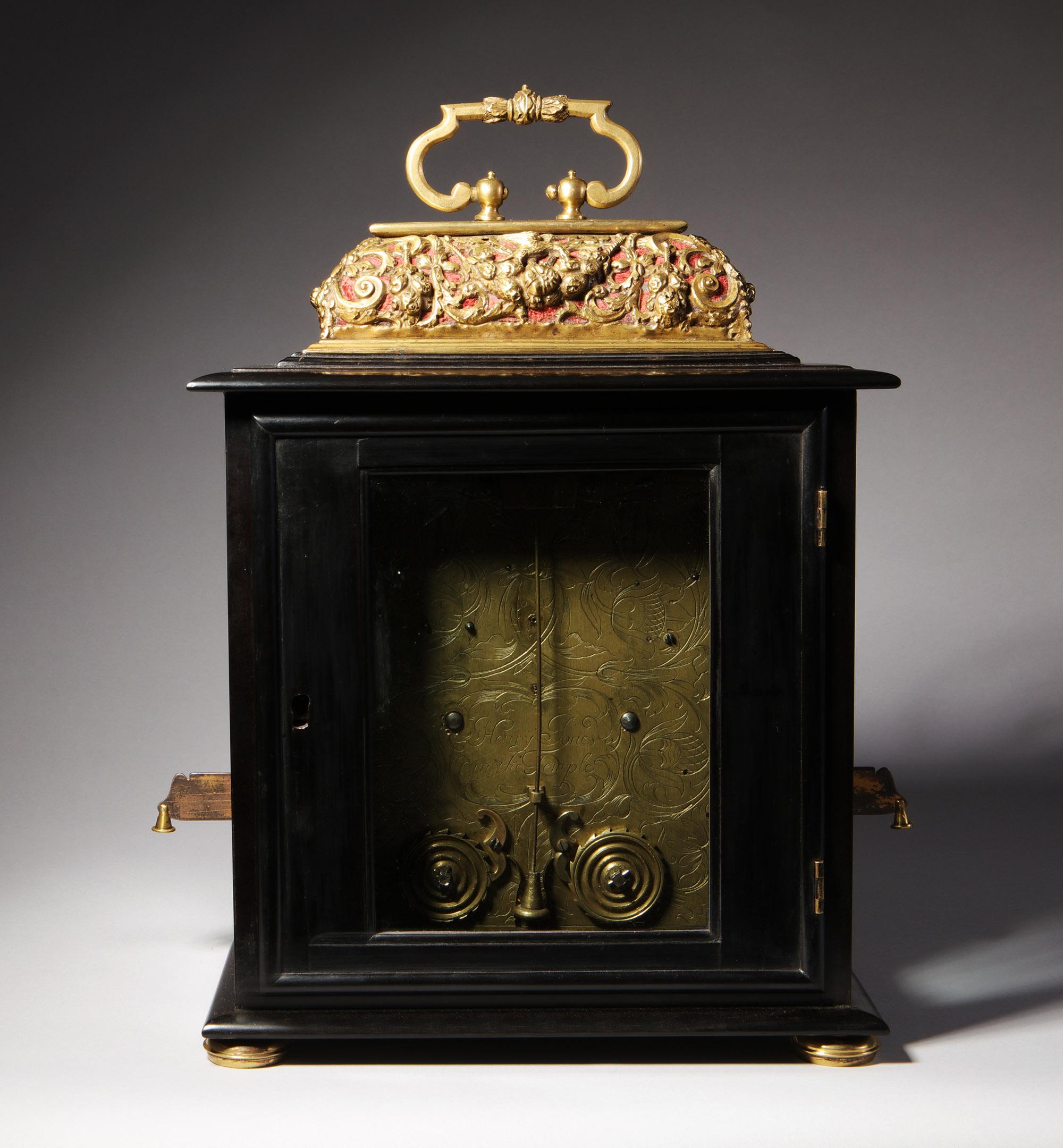 A Rare and Important Charles II 17th Century Table Clock by Henry Jones 6