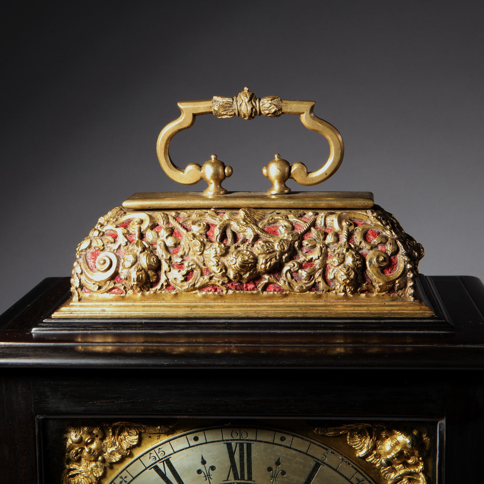 A Rare and Important Charles II 17th Century Table Clock by Henry Jones 7