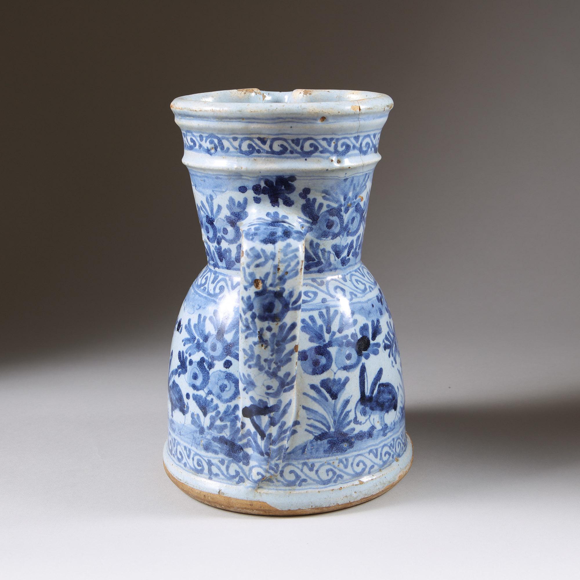 An unusual late 17th early 18th-Century Delft jug 3