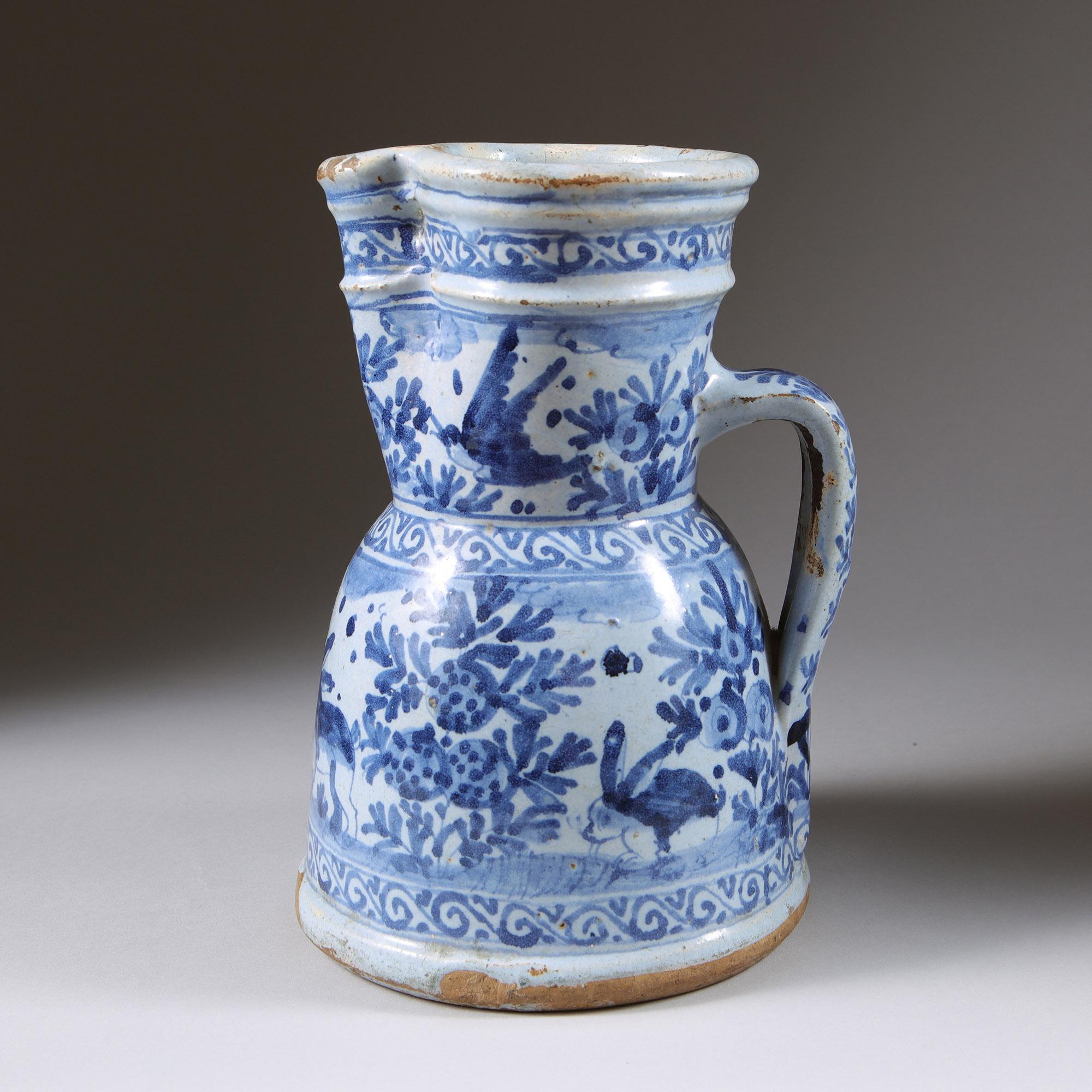 An unusual late 17th early 18th-Century Delft jug 4