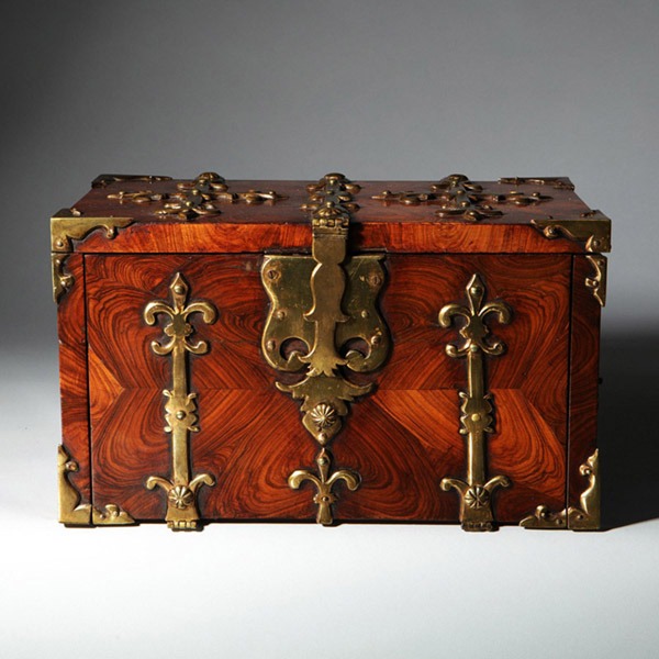 A Fine 17th Century William and Mary Kingwood Strongbox or Coffre Fort, Circa 1690