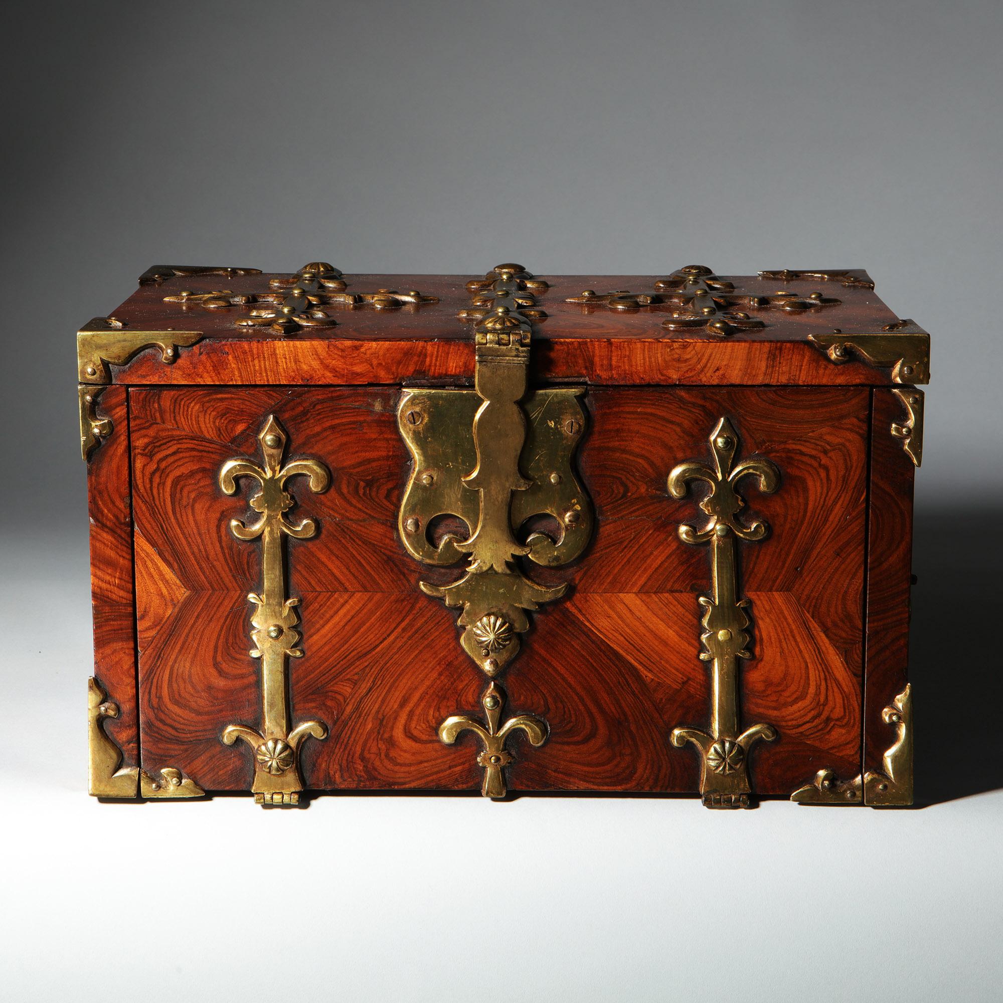 A Fine 17th Century William and Mary Kingwood Strongbox or Coffre Fort, Circa 1690 1