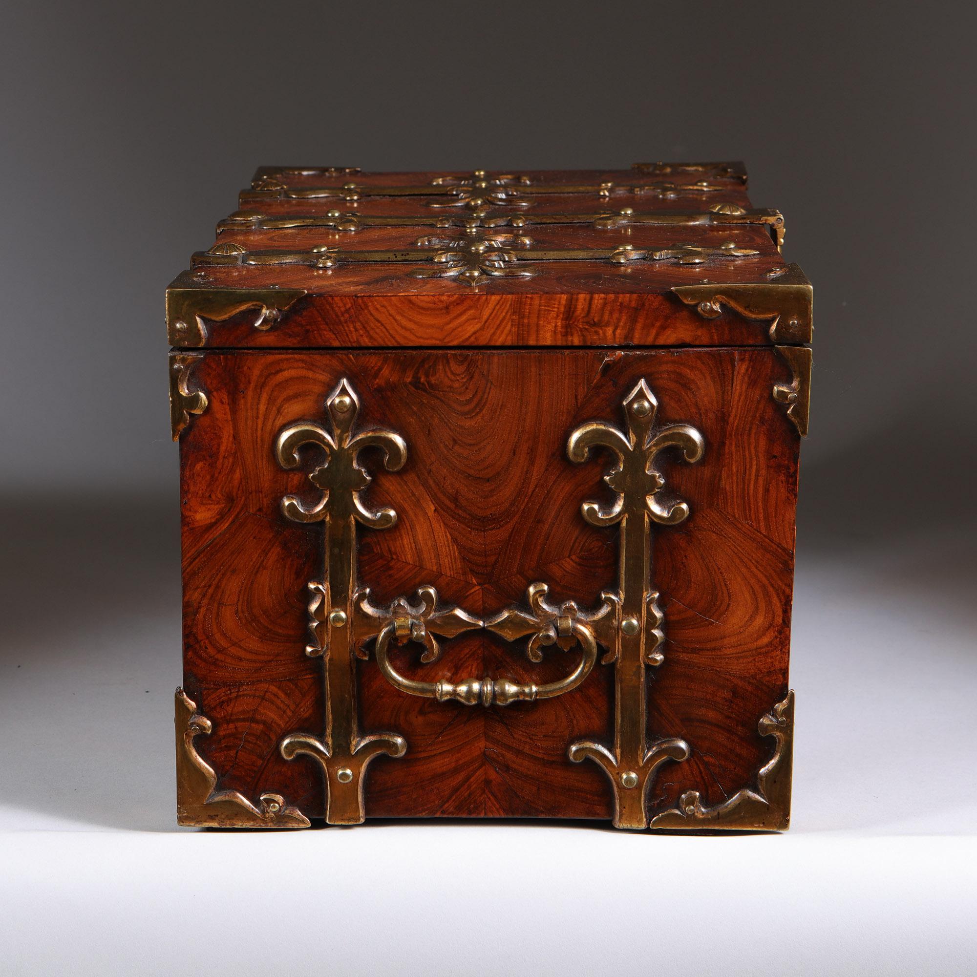 A Fine 17th Century William and Mary Kingwood Strongbox or Coffre Fort, Circa 1690 4
