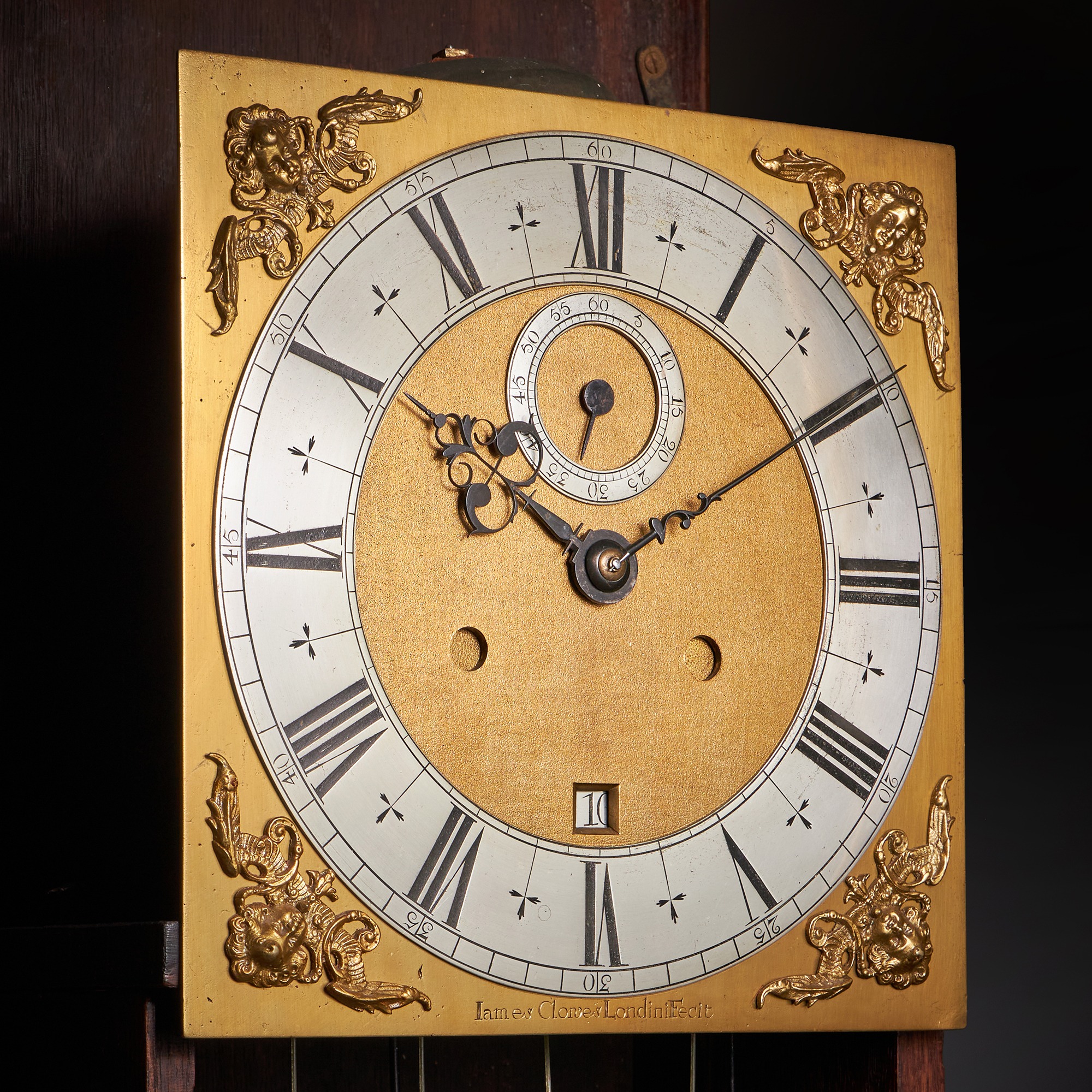 William and Mary 10 Inch Marquetry Longcase Clock by James Clowes, c. 1680 2