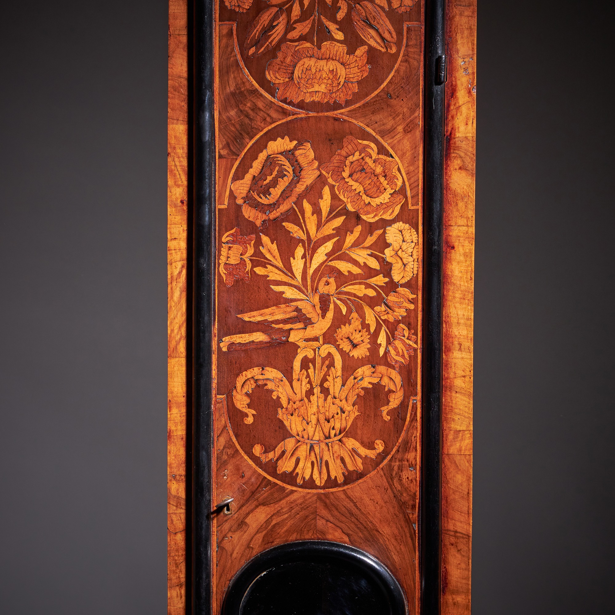 William and Mary 10 Inch Marquetry Longcase Clock by James Clowes, c. 1680 10