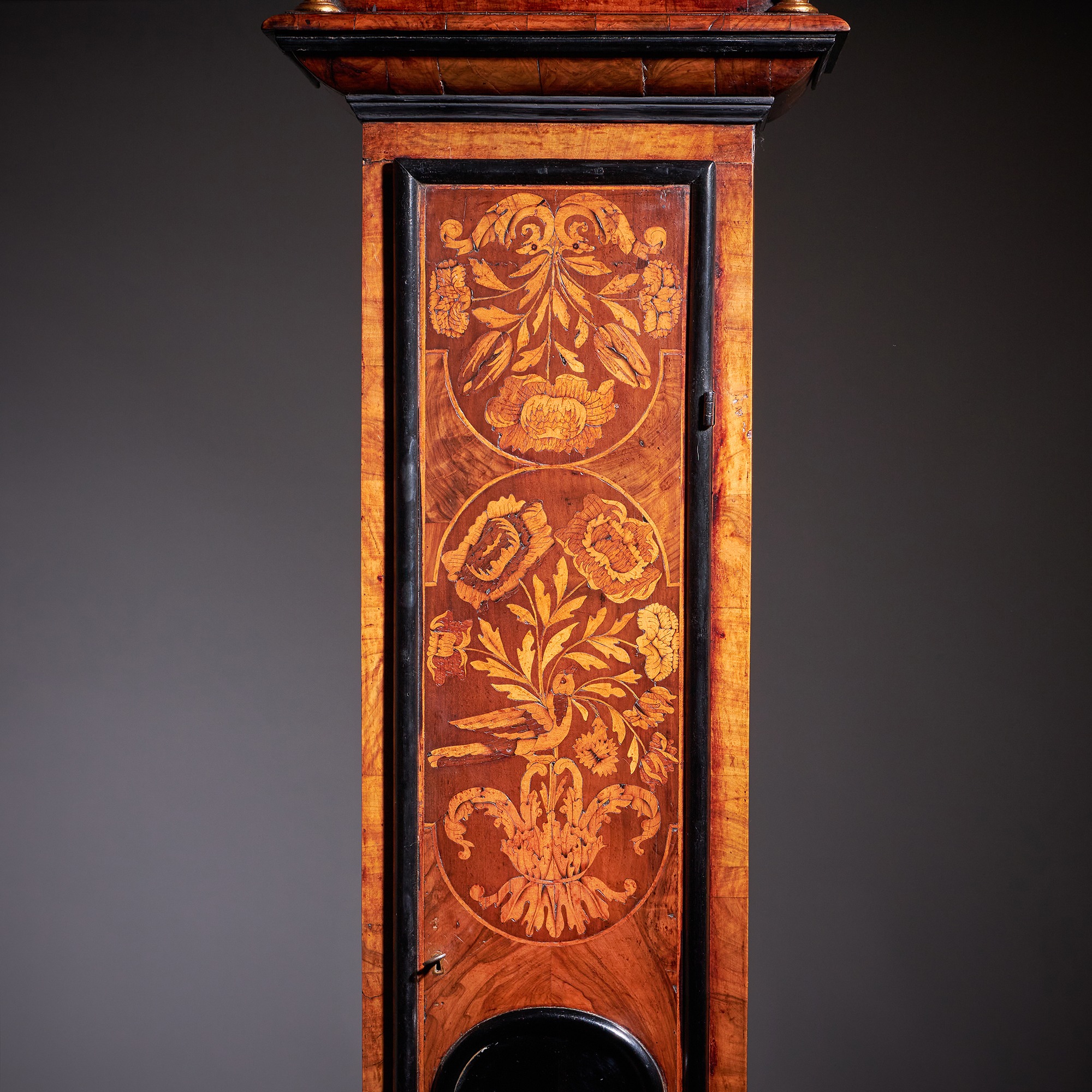 William and Mary 10 Inch Marquetry Longcase Clock by James Clowes, c. 1680 9