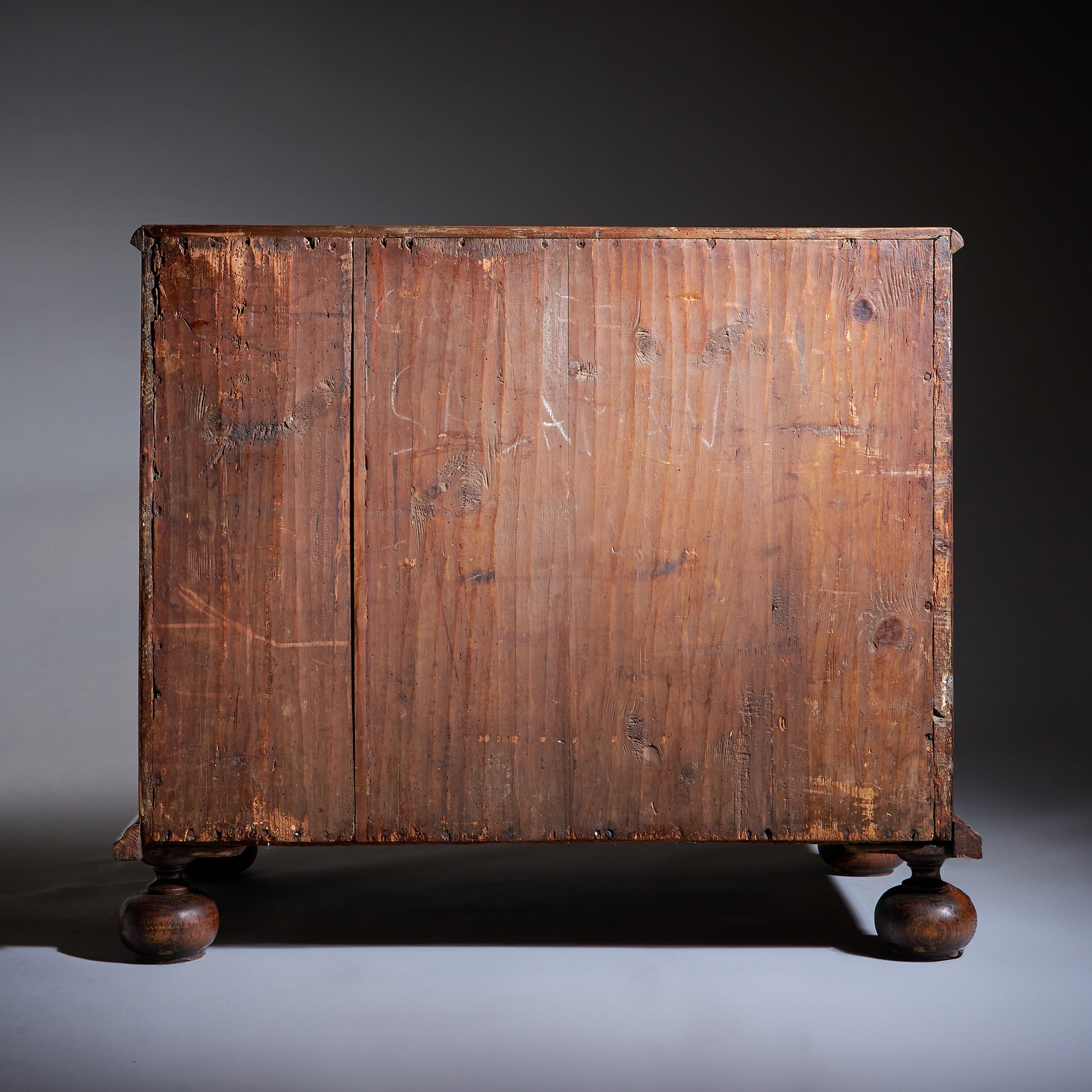 The William and Mary Late 17th Century Olive Oyster Chest, Circa 1690 3