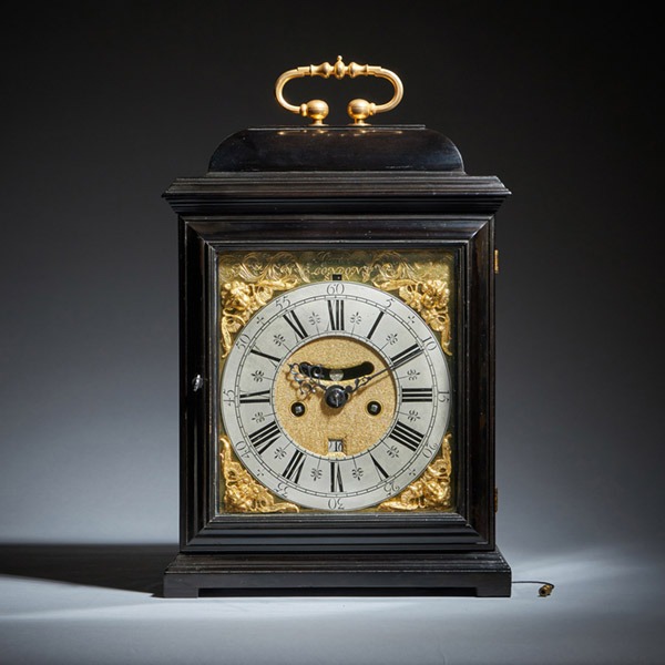 A rare late 17th century English eight-day spring-driven table clock