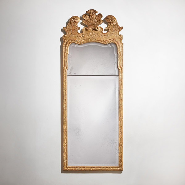 18th Century George I Gilt-Gesso Pier Glass mirror, Manner of John Belchier