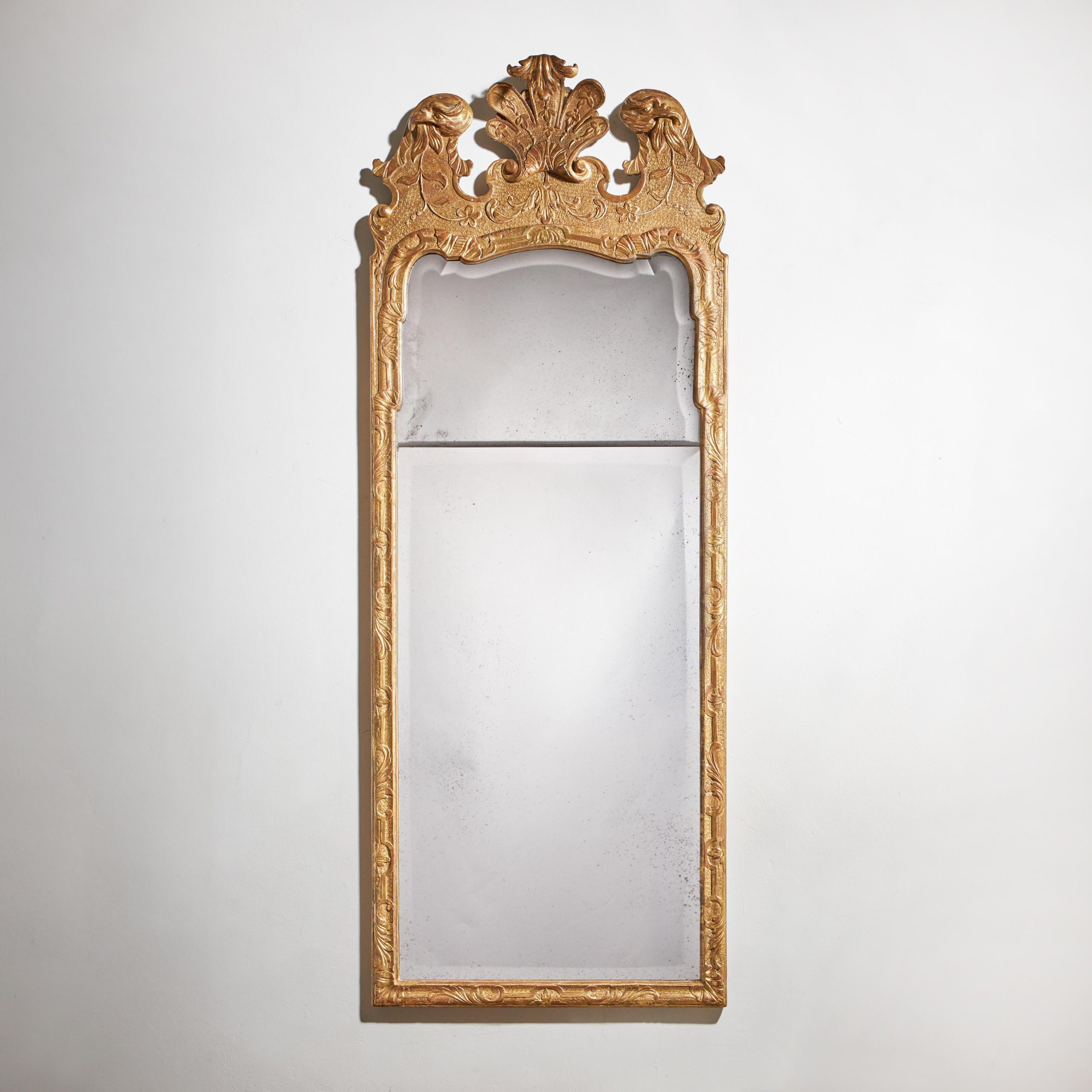 18th Century George I Gilt-Gesso Pier Glass mirror, Manner of John Belchier 1