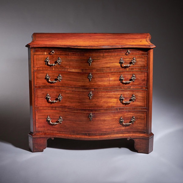 Important 18th Century Goncalo Alves Serpentine Chest Signed J N Teague 1779