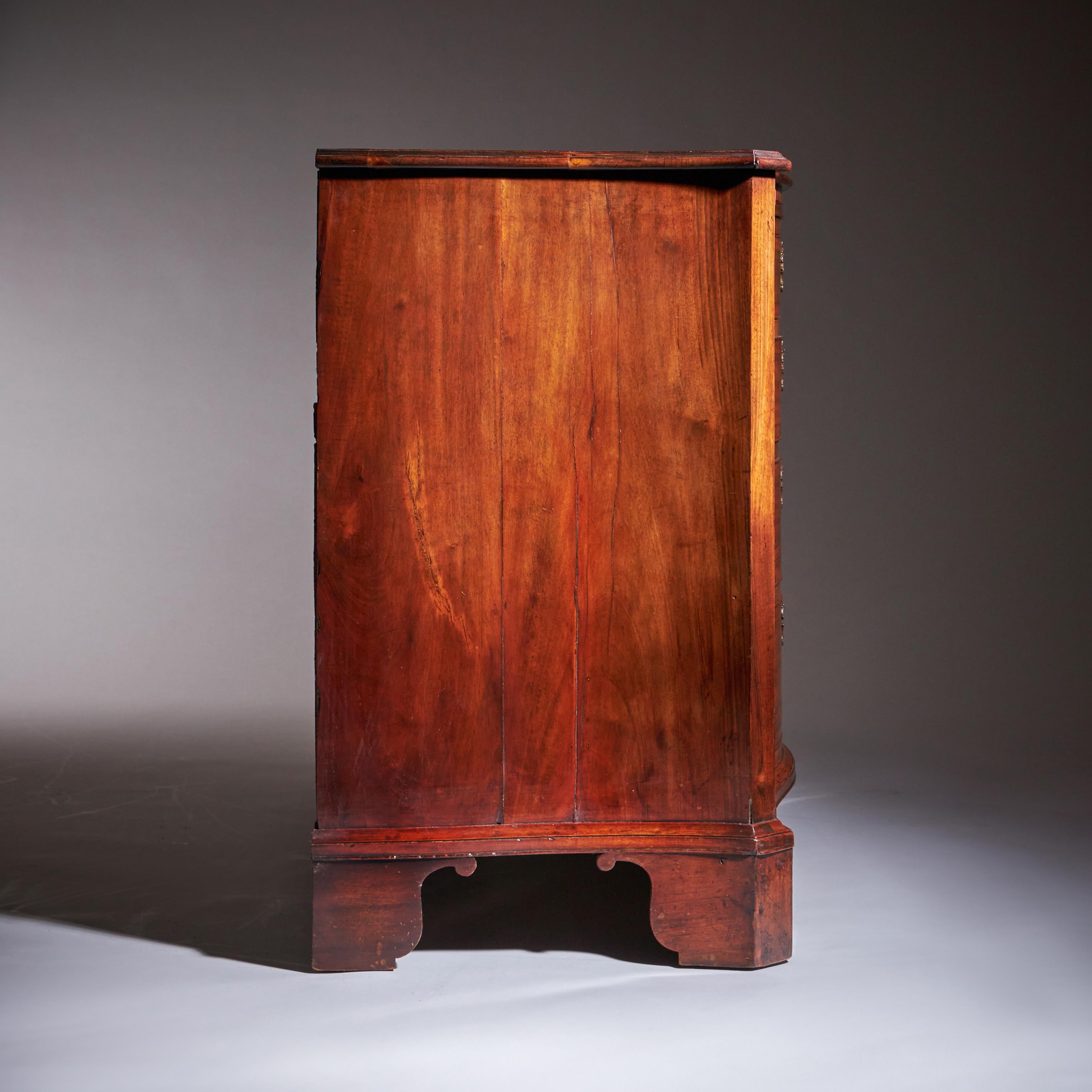 Important 18th Century Goncalo Alves Serpentine Chest Signed J N Teague 1779 3