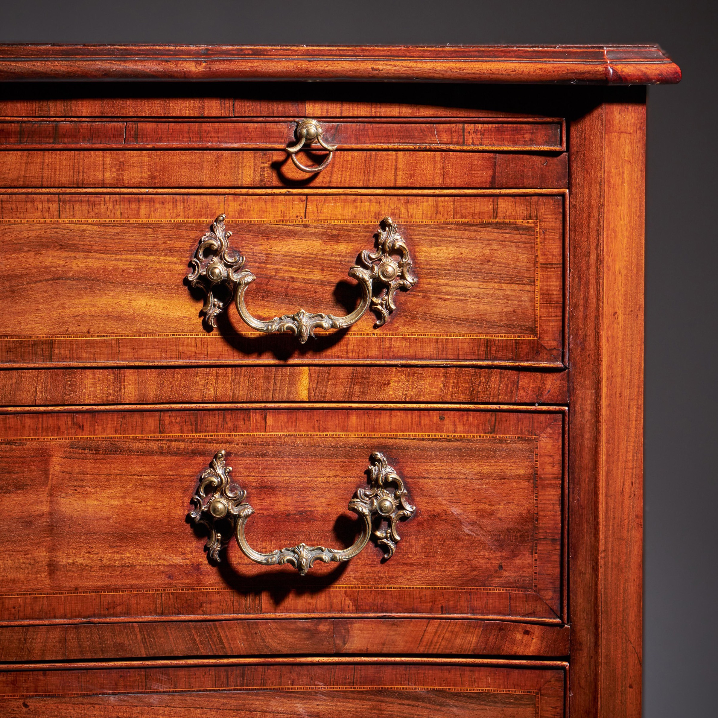 Important 18th Century Goncalo Alves Serpentine Chest Signed J N Teague 1779 5