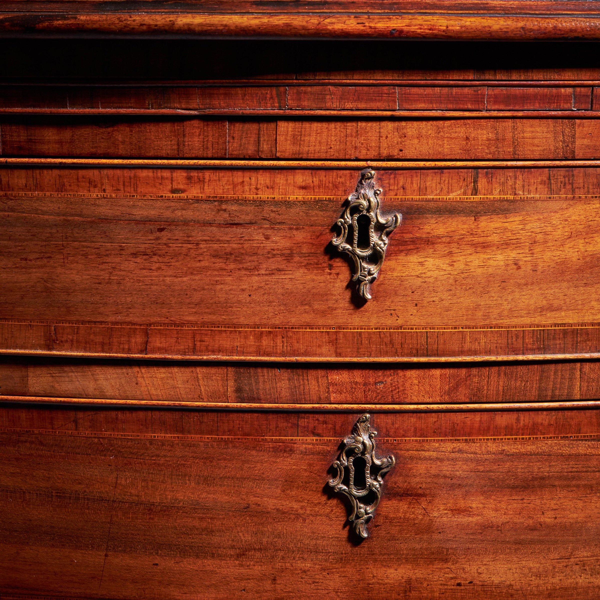 Important 18th Century Goncalo Alves Serpentine Chest Signed J N Teague 1779 6