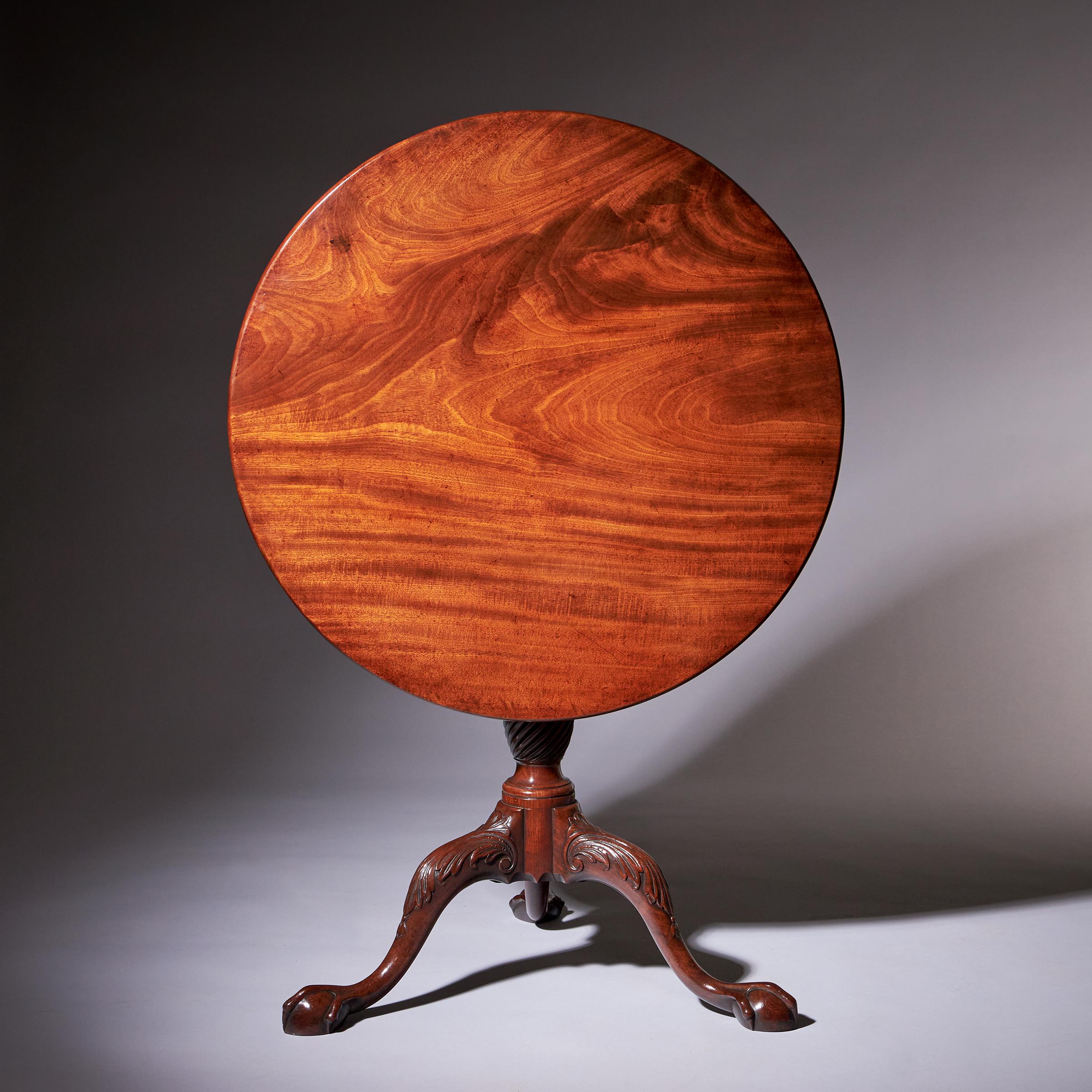 A Fine 18th Century George II Mahogany Tripod Table, Circa 1760 1