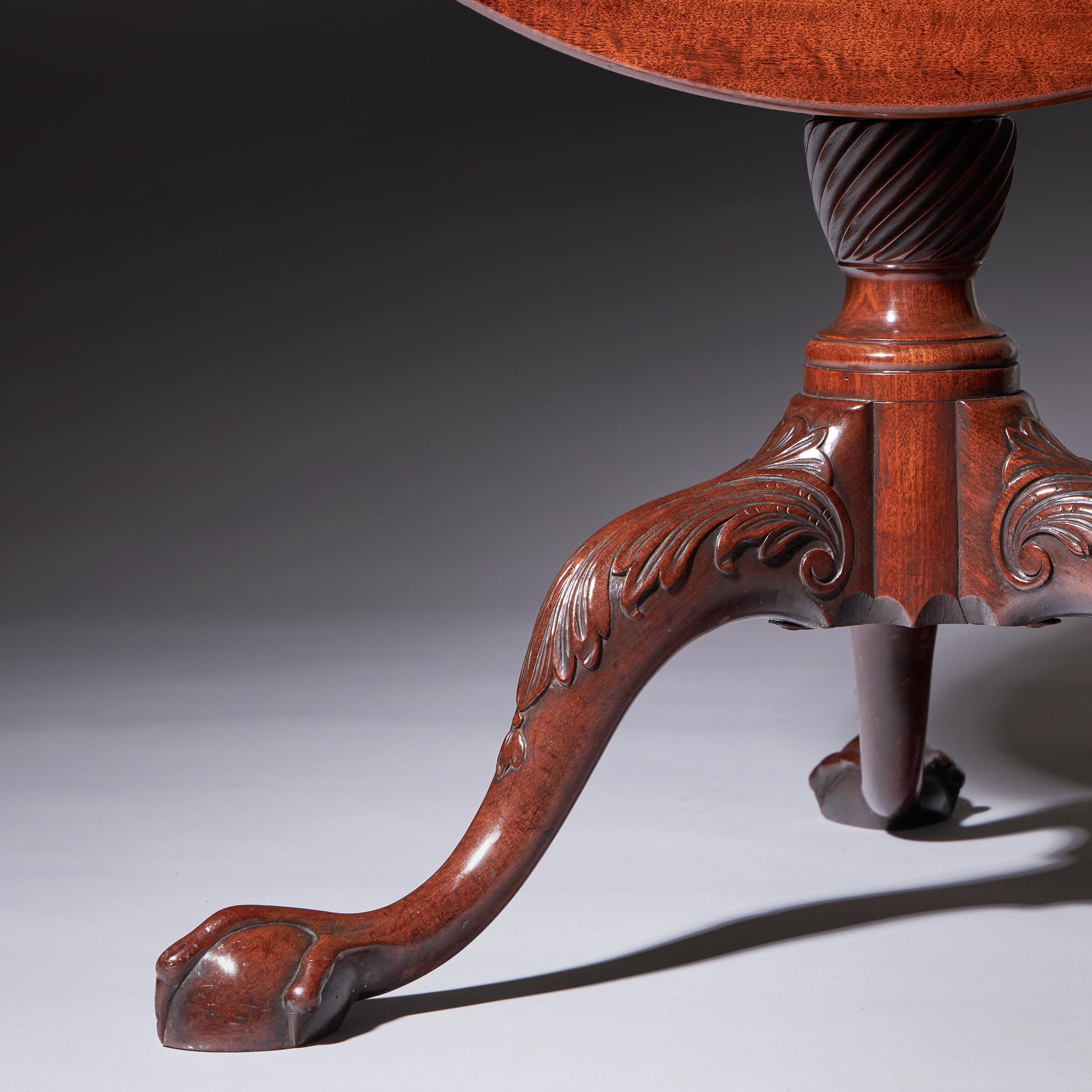 A Fine 18th Century George II Mahogany Tripod Table, Circa 1760 9