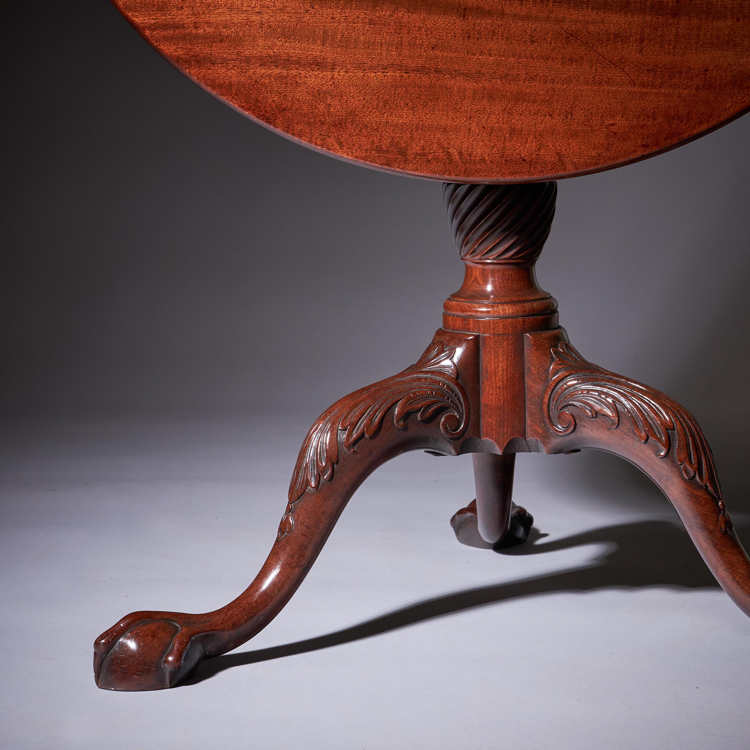 A Fine 18th Century George II Mahogany Tripod Table, Circa 1760 10