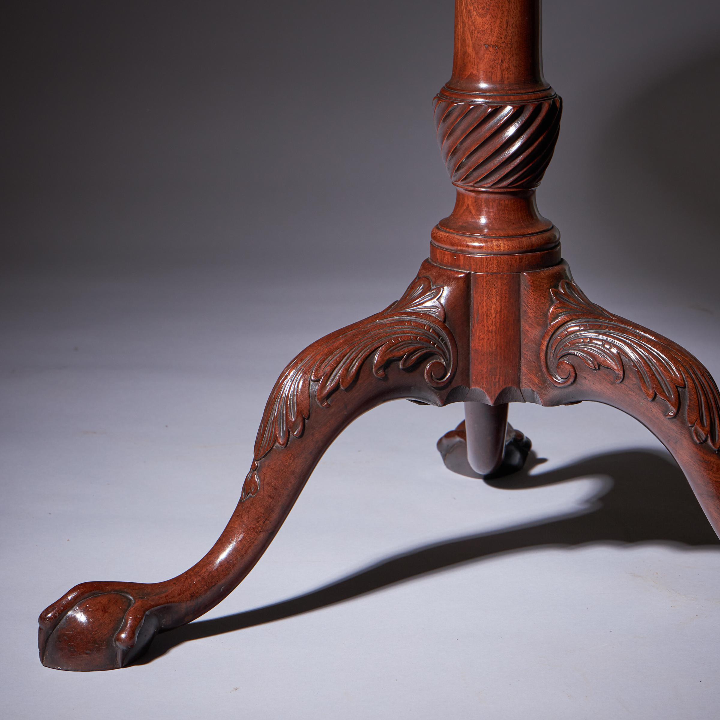 A Fine 18th Century George II Mahogany Tripod Table, Circa 1760 13