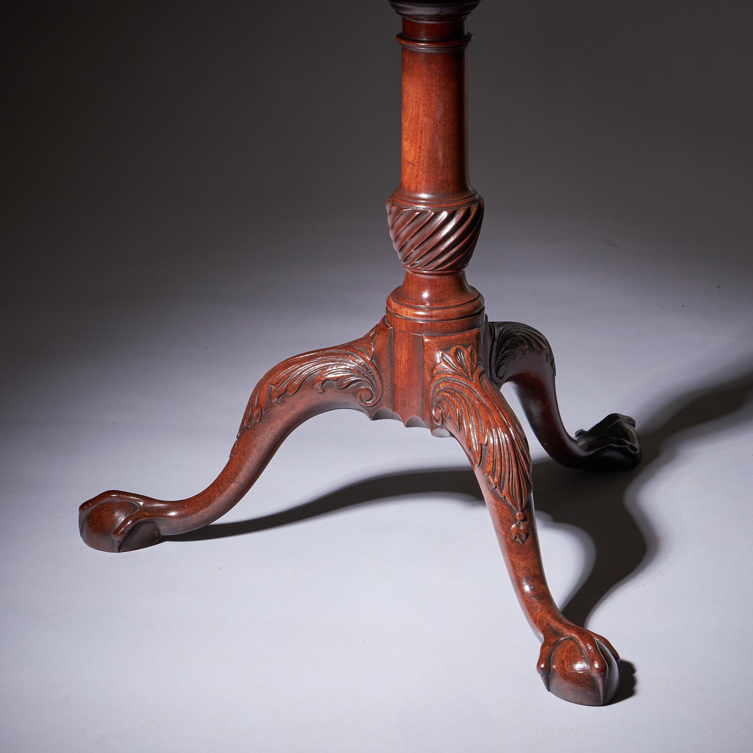 A Fine 18th Century George II Mahogany Tripod Table, Circa 1760 14