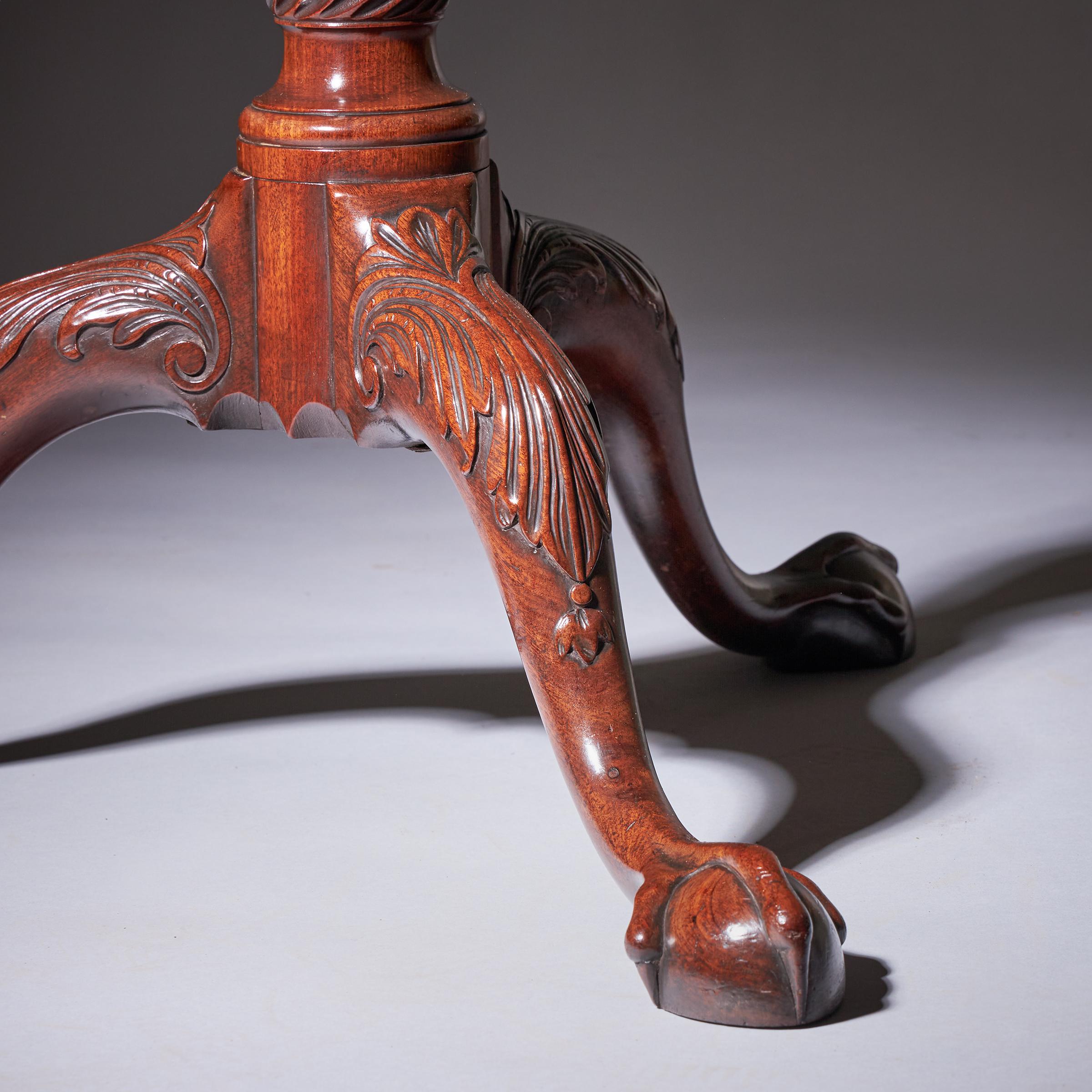 A Fine 18th Century George II Mahogany Tripod Table, Circa 1760 15