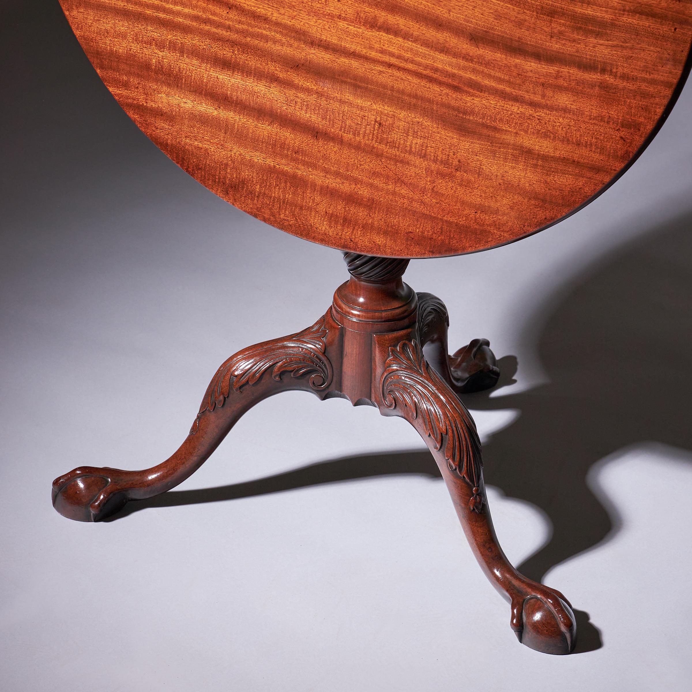 A Fine 18th Century George II Mahogany Tripod Table, Circa 1760 6