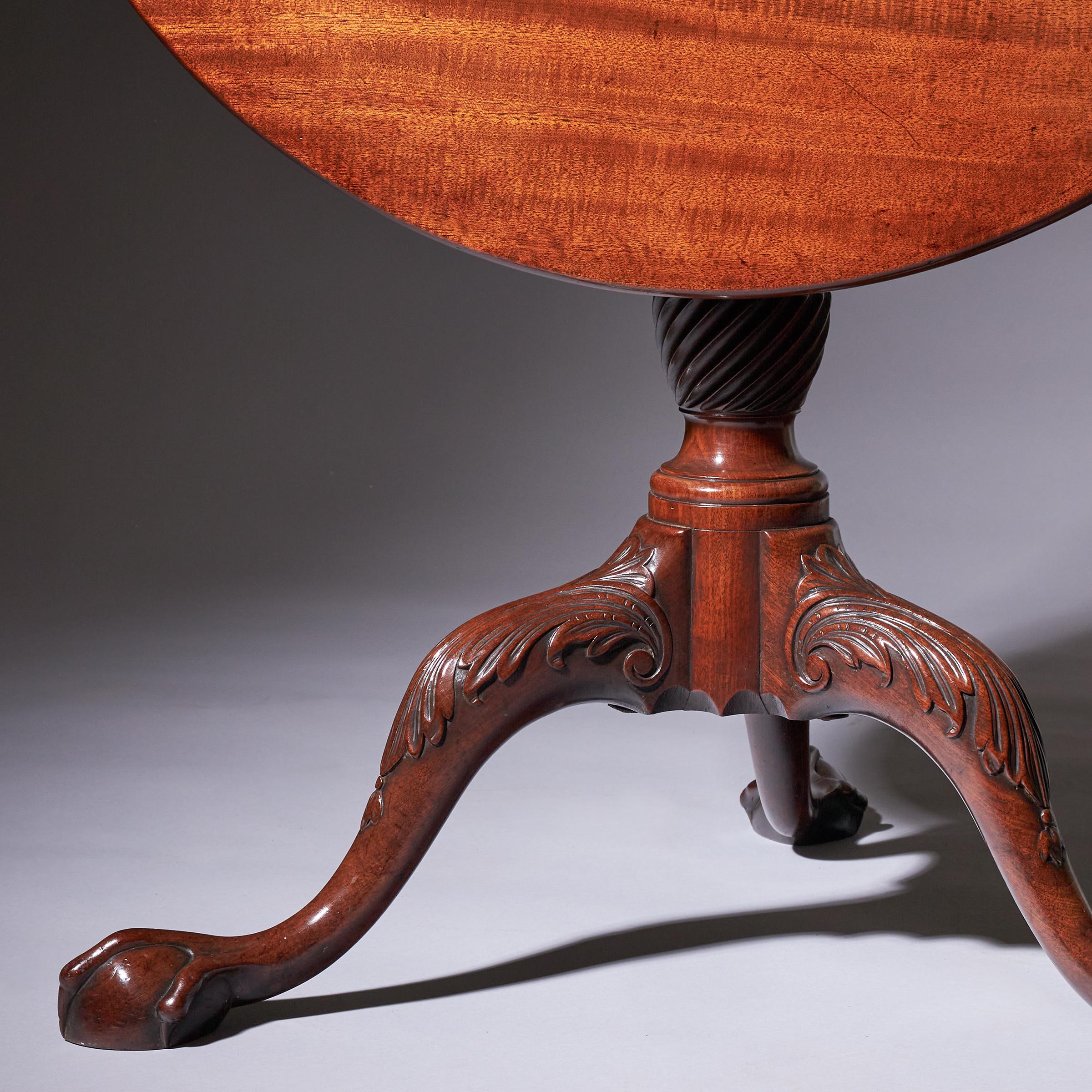 A Fine 18th Century George II Mahogany Tripod Table, Circa 1760 7