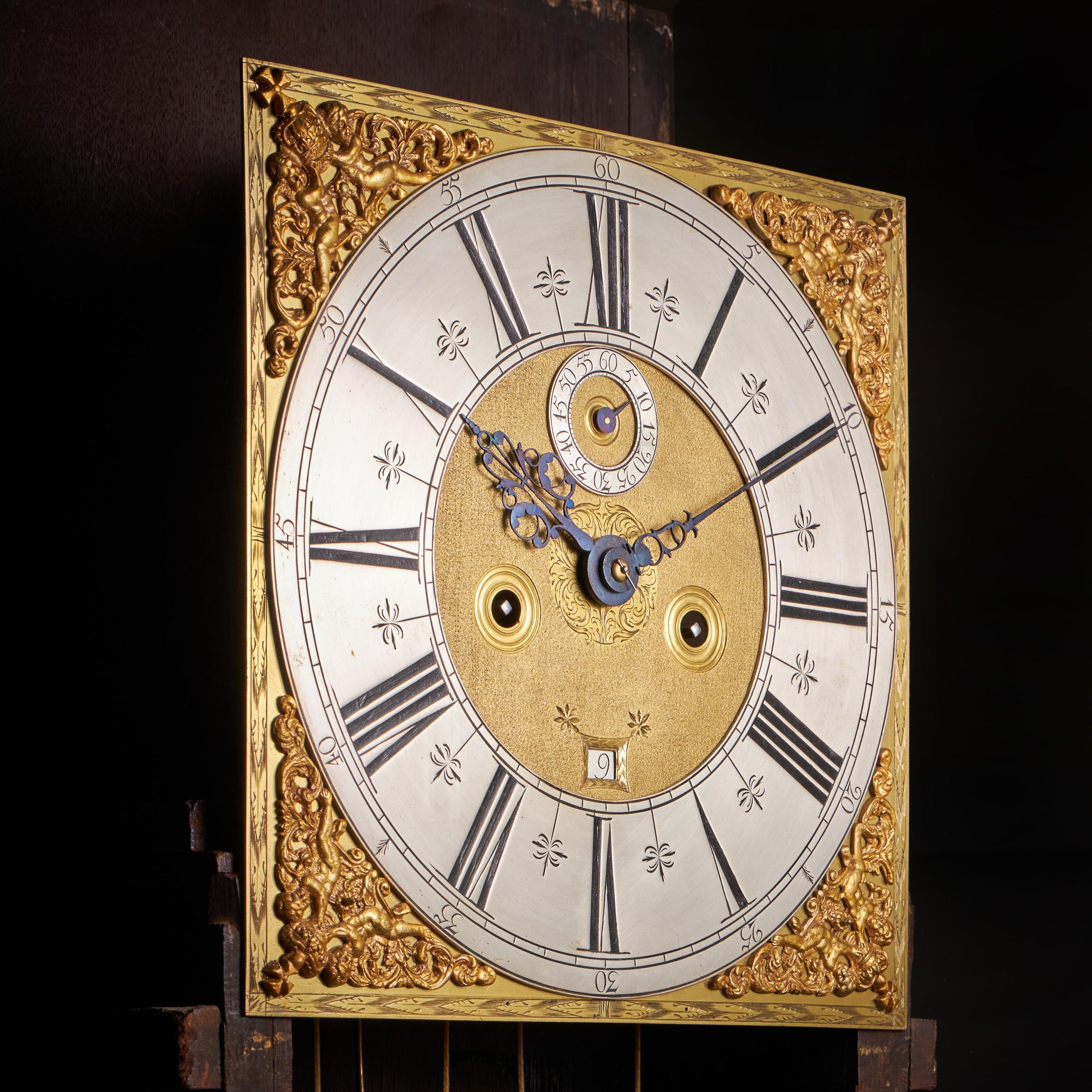 Fine 18th Century Queen Anne Burr Walnut Eight-Day Longcase Clock 11