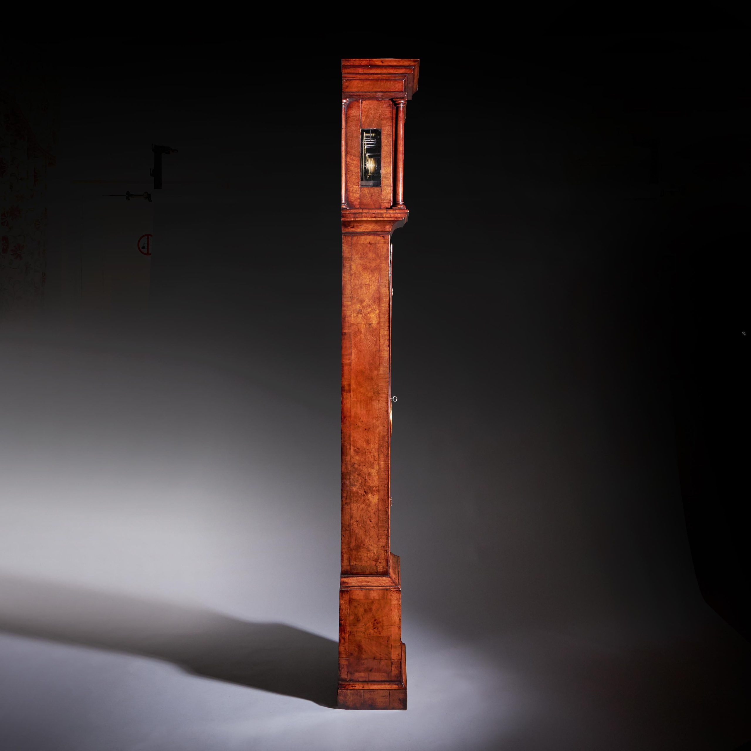 Fine 18th Century Queen Anne Burr Walnut Eight-Day Longcase Clock 4