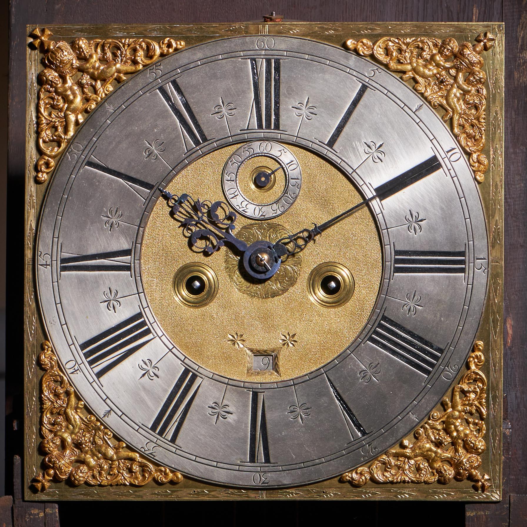 Fine 18th Century Queen Anne Burr Walnut Eight-Day Longcase Clock 9